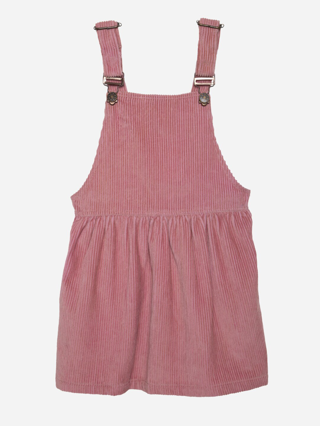 Jungleebilli Girls Pink Pure Cotton Pinafore Dress