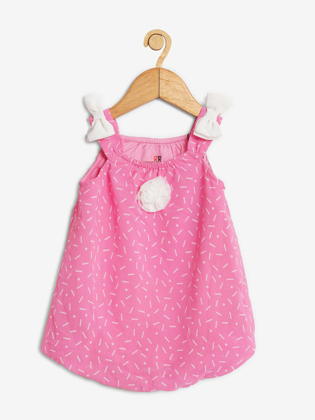 Creative Kids Girls Pink Printed A-Line Dress