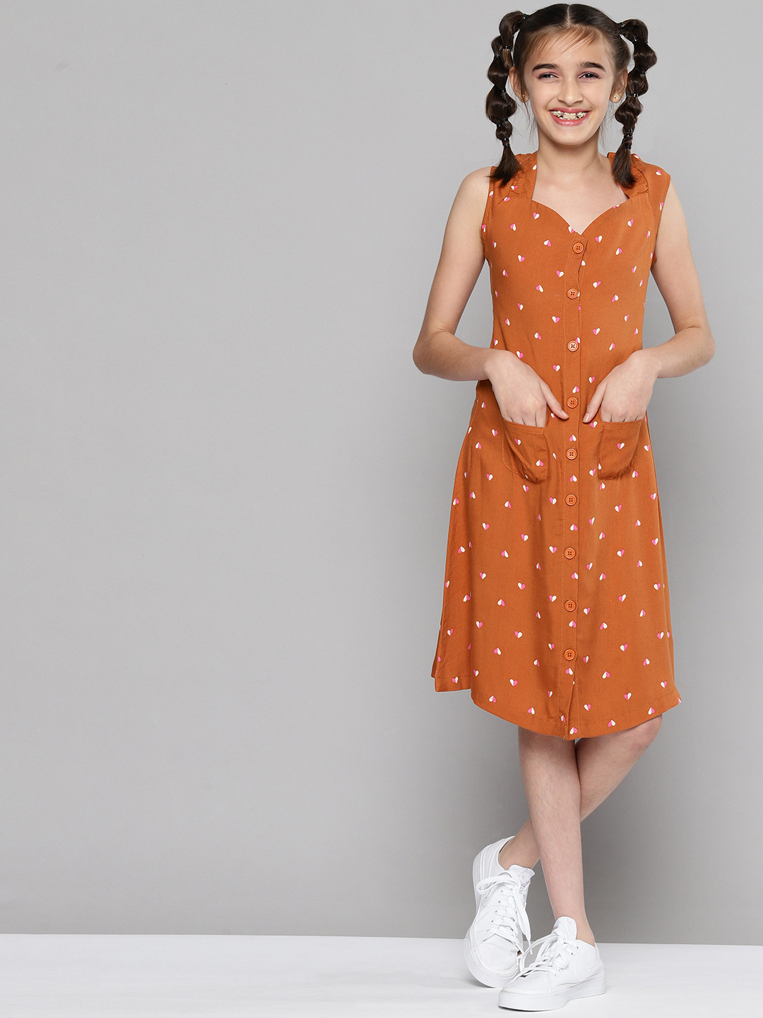 JUSTICE Rust A-Line Dress