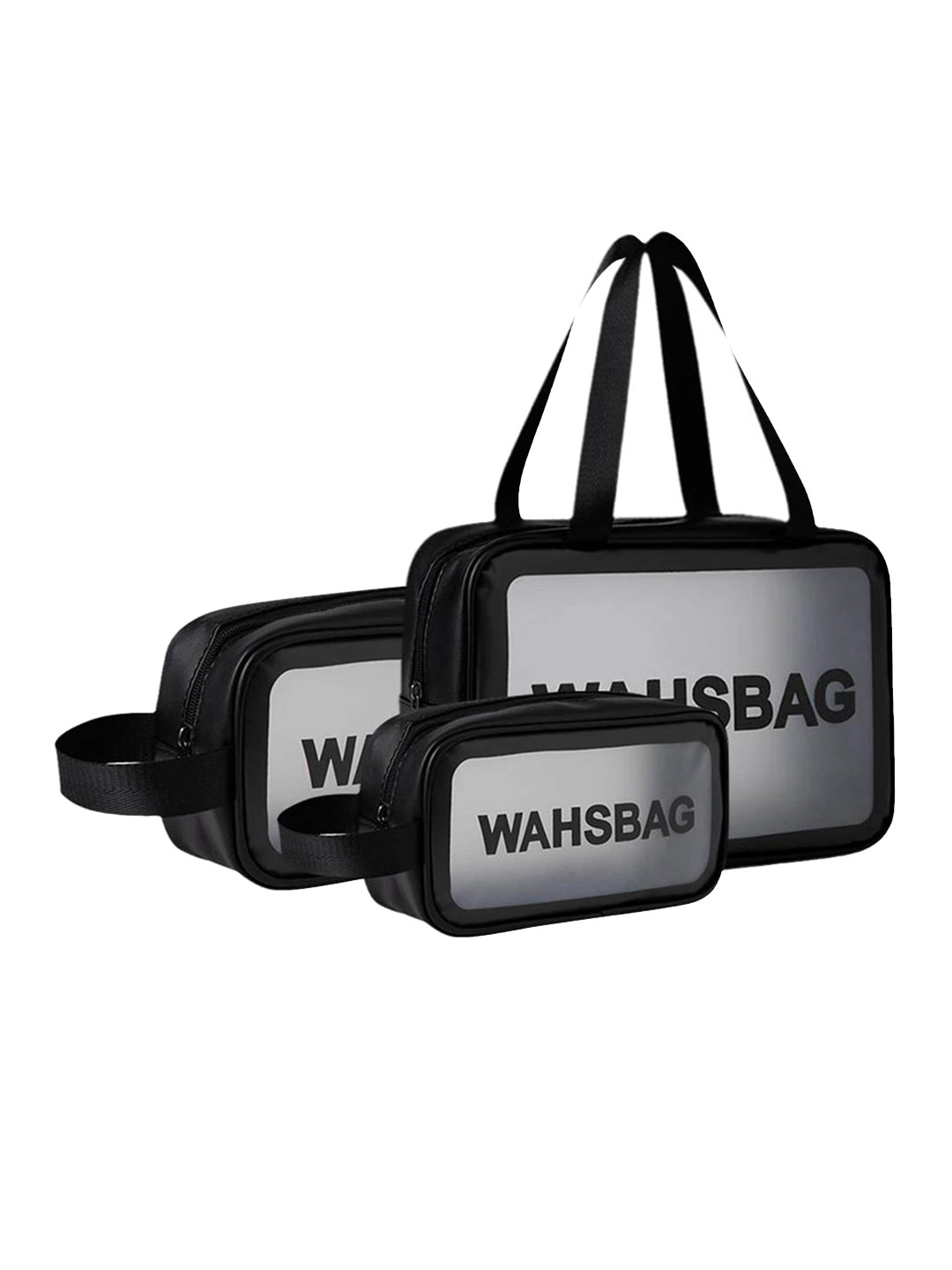 ALLURE Set of 3 Black Makeup Bag