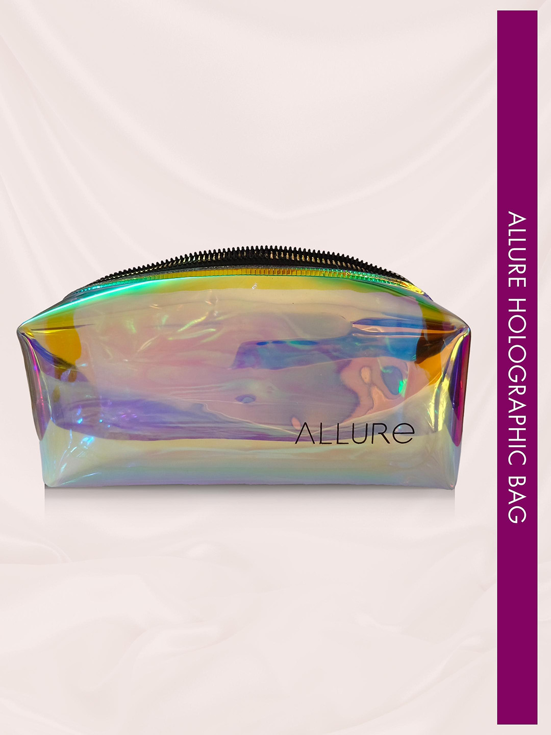ALLURE Blue Holographic Makeup Bag