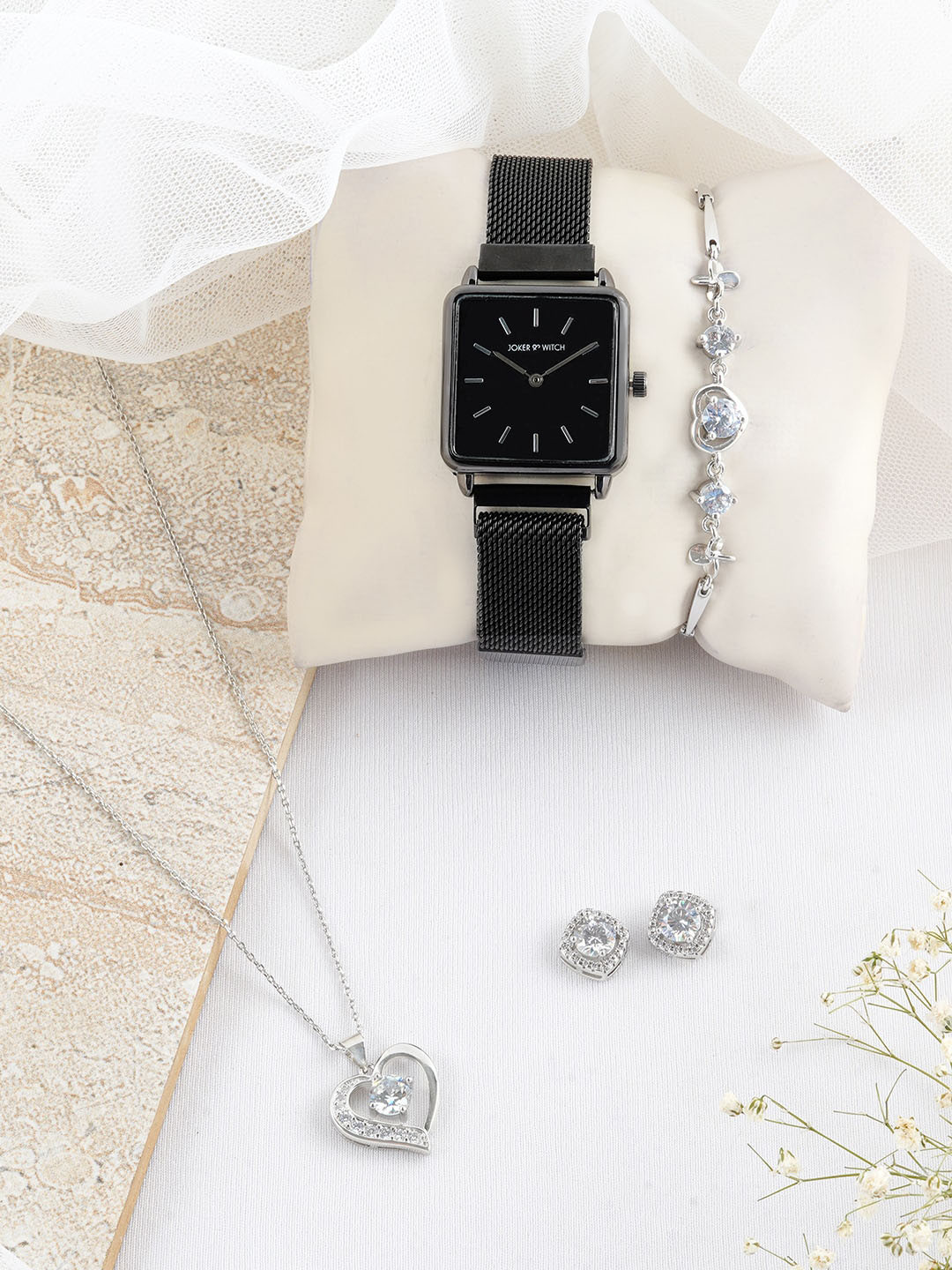 JOKER & WITCH Black Midnight Love Stack Watch Gift Set