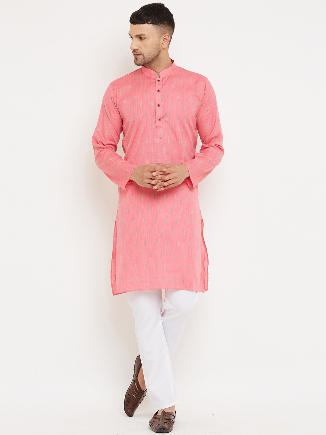 Armaan Ethnic Men Peach-Coloured Kurta with Pyjamas