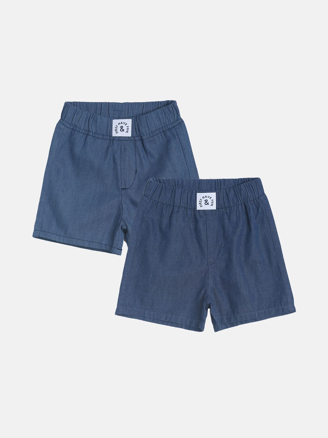 TALES & STORIES Boys Pack of 2 Blue Cotton Boxer