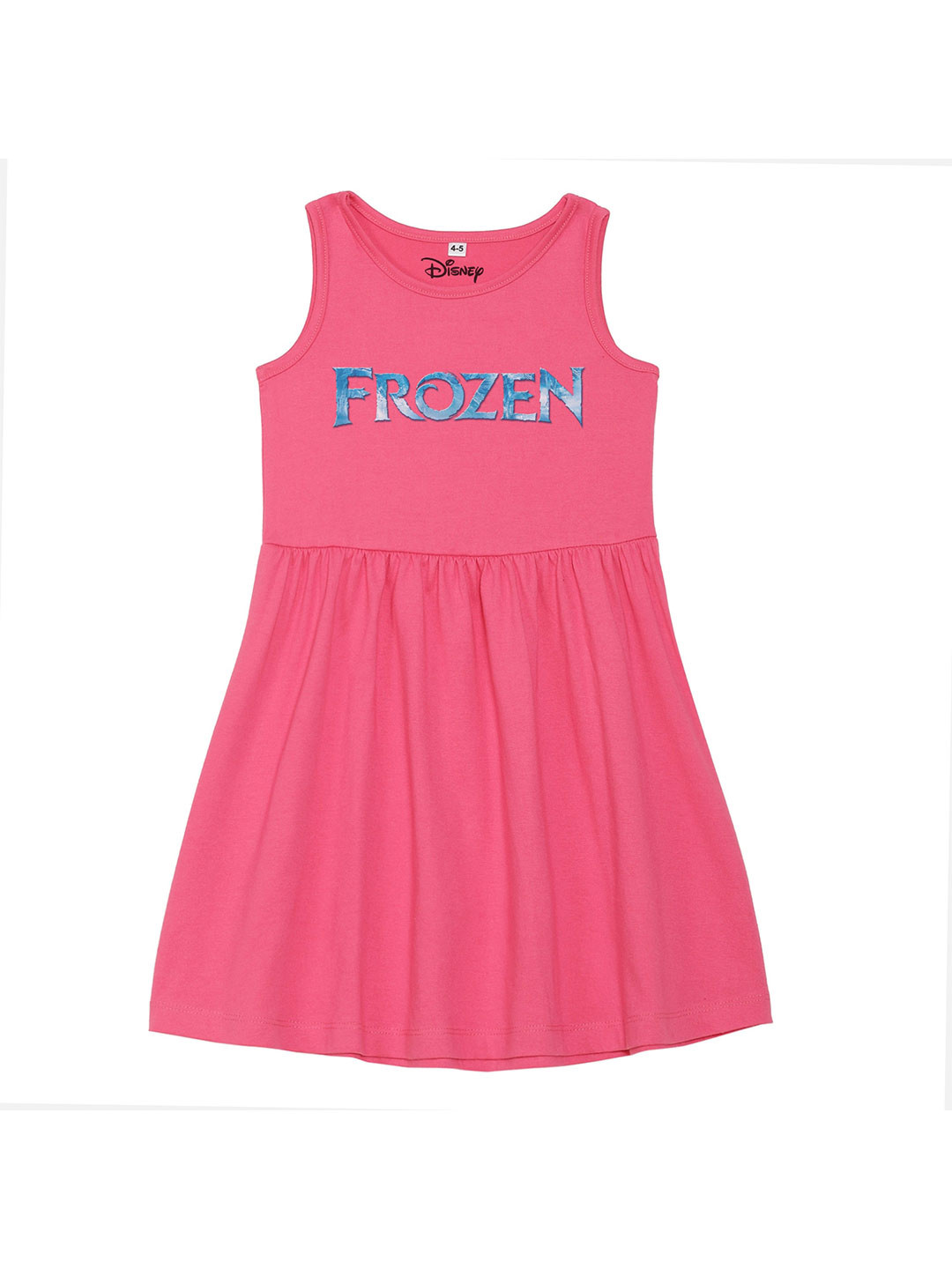 Disney by Wear Your Mind Girls Pink Frozen Print A-Line Dress