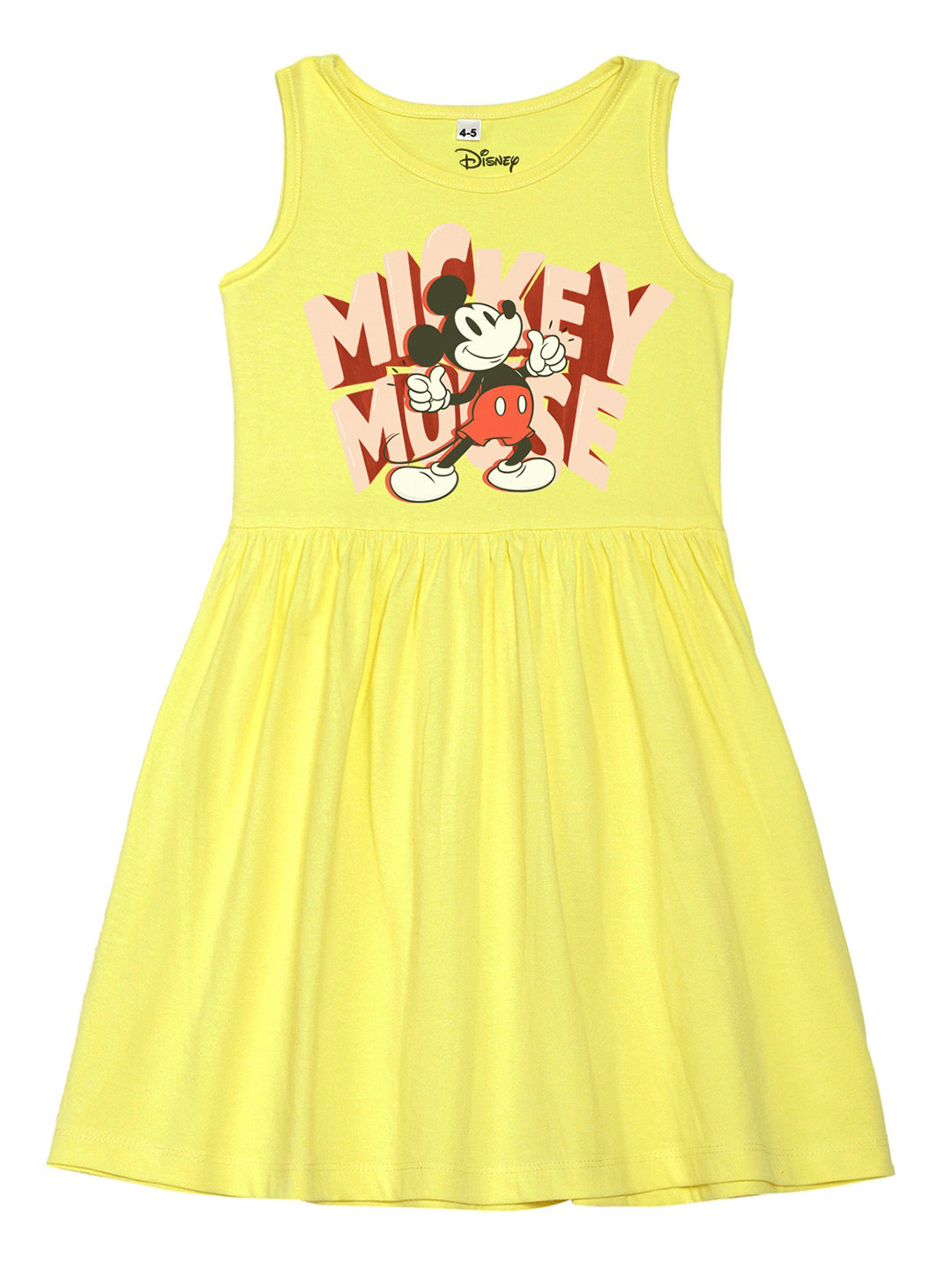 Disney by Wear Your Mind Yellow & Red Pure Cotton Dress