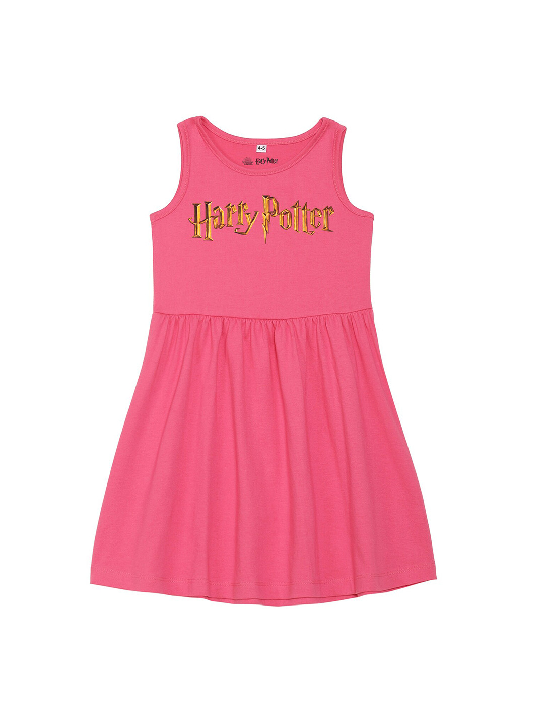 Harry Potter by Wear Your Mind Girls Pink Printed Dress