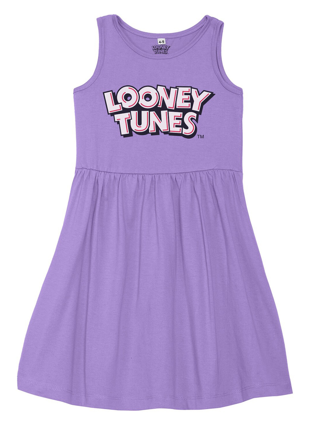 Looney Tunes by Wear Your Mind Girls Purple Looney Tunes Cotton Dress