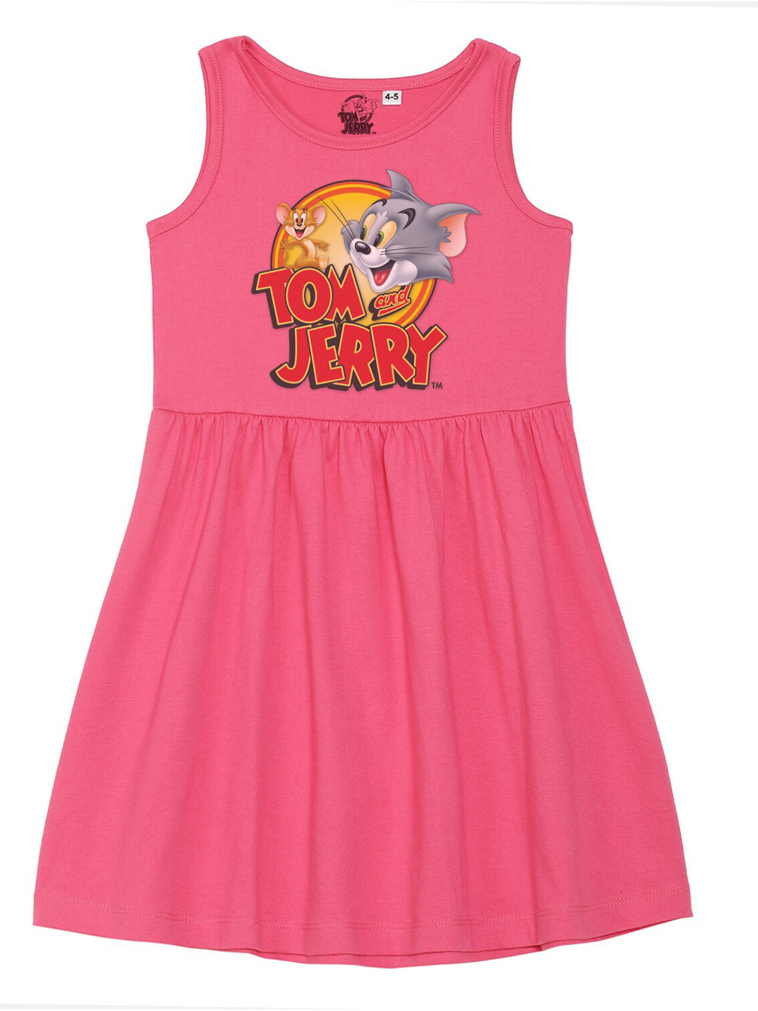 Tom & Jerry by Wear Your Mind Girls Pink A-Line Dress