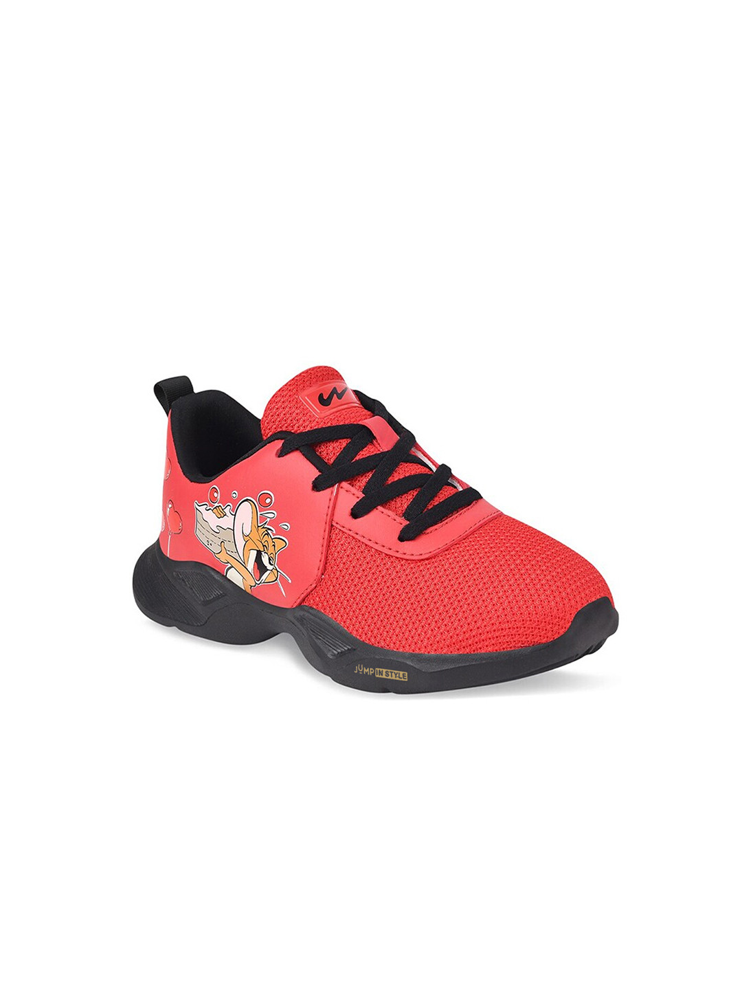 Campus Unisex Kids Red Mesh Running Shoes