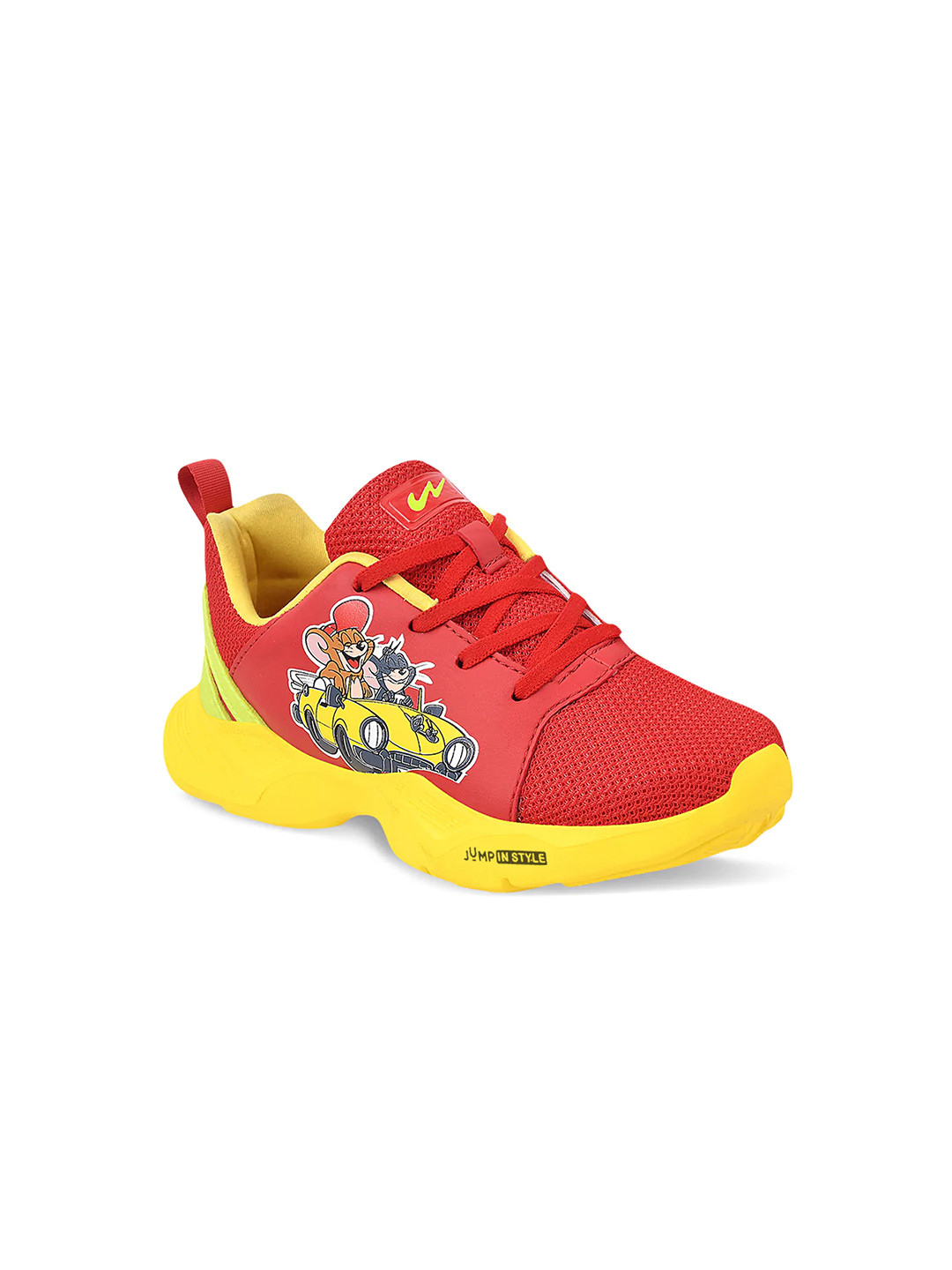 Campus Unisex Kids Red Mesh Running Shoes