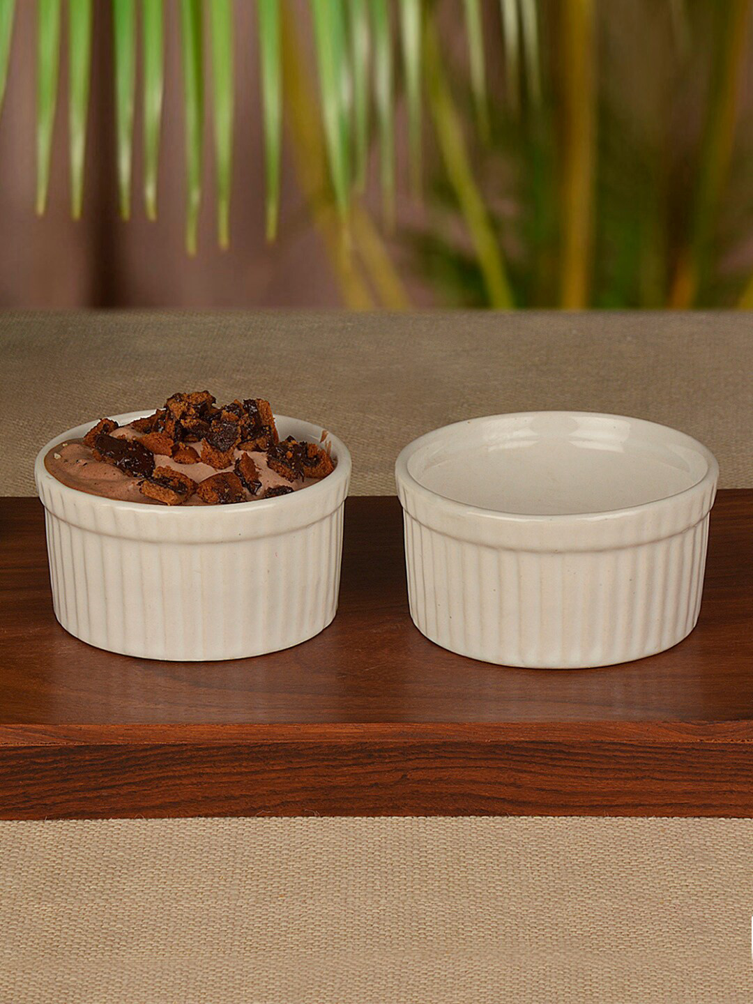 StyleMyWay Set Of 2 White Studio Pottery Ceramic Dip Bowls