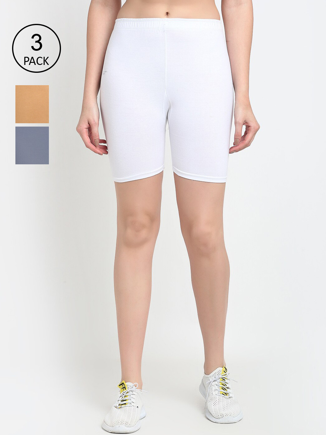 Jinfo Women White Cycling Shorts