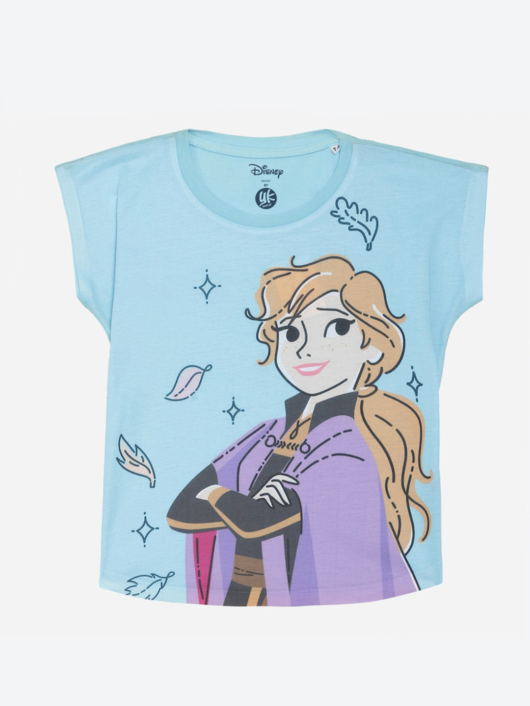YK Disney Blue Print Extended Sleeves Top