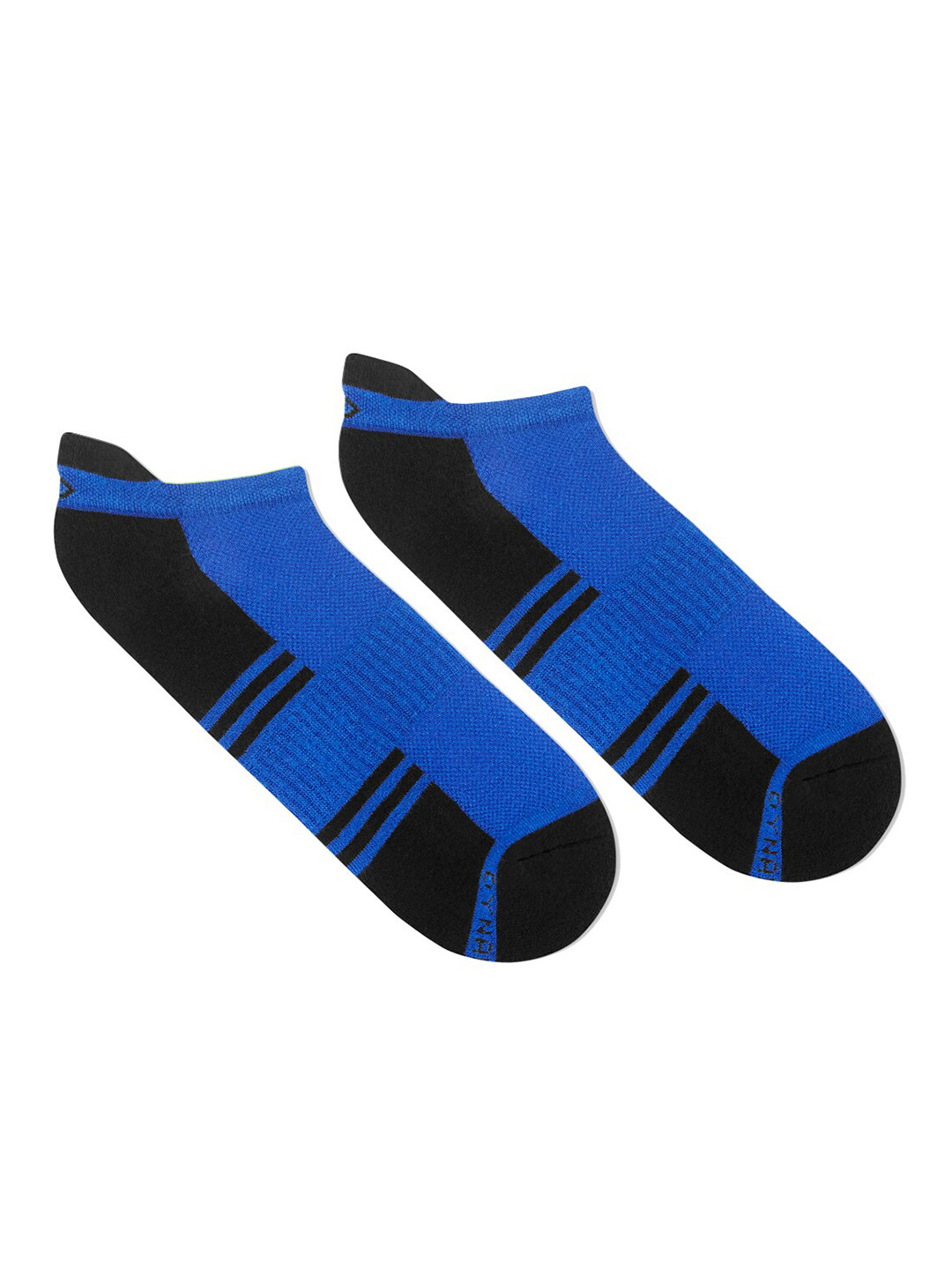 Dynamocks Men Blue & Black Color-Blocked Bamboo Ankle-Length Socks