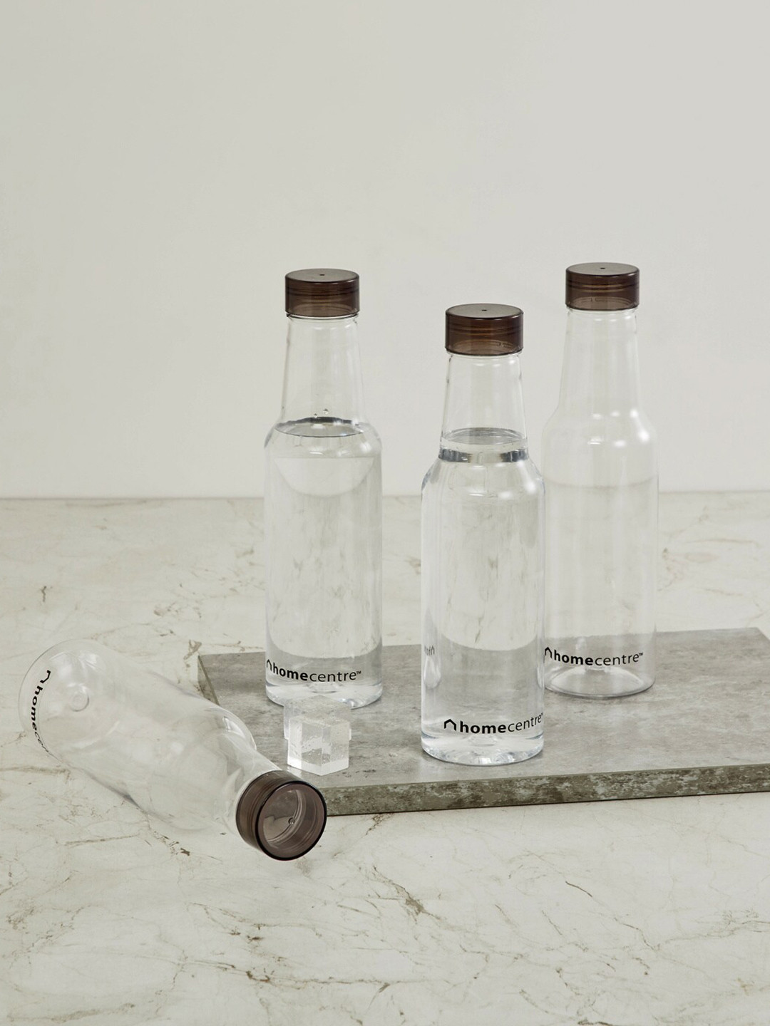 Home Centre Corsica Transparent Plastic Fridge Safe 4 Piece Water Bottle - 1L