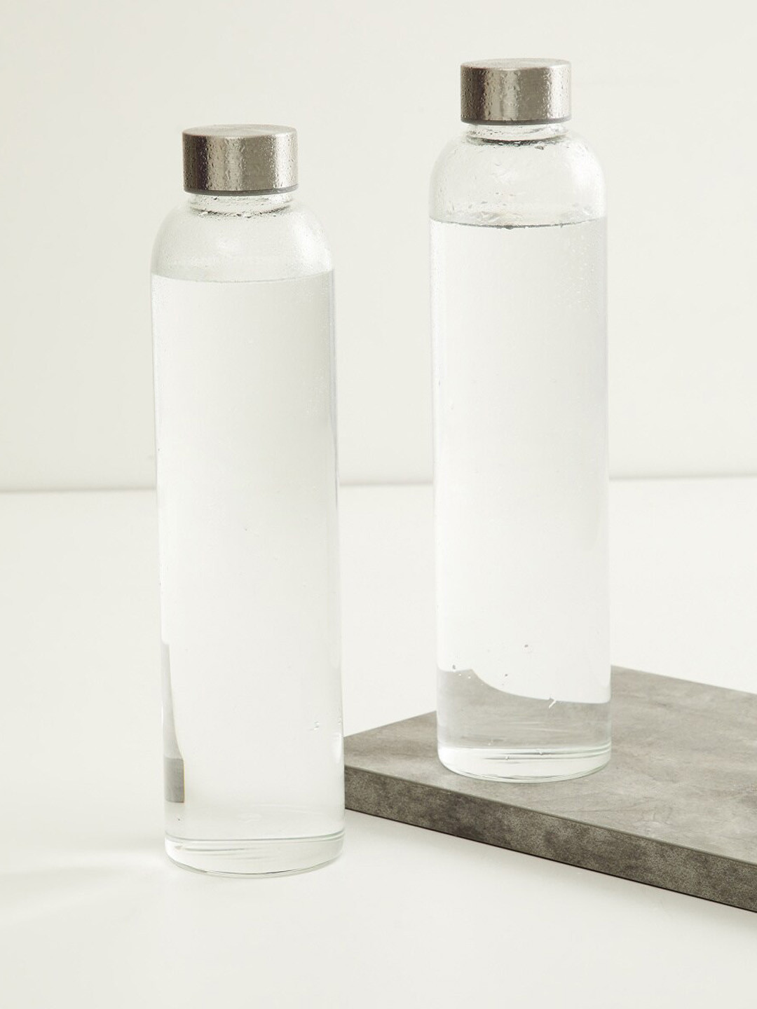 Home Centre Victory Transparent Glass Airtight 2 Piece Water Bottle - 800ml