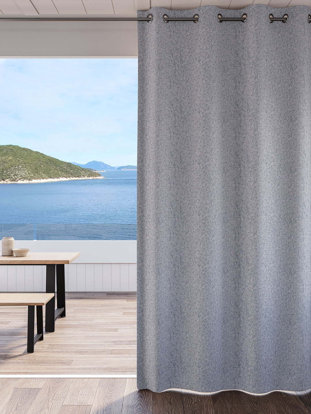 DDecor Blue Room Darkening Door Curtain