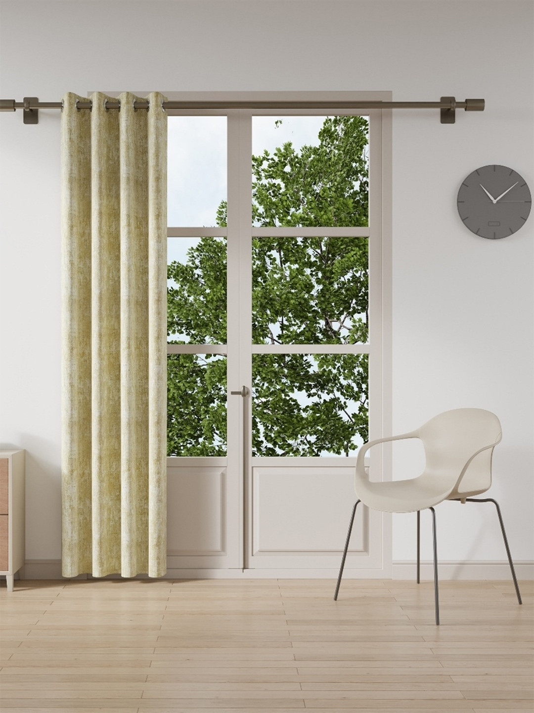DDecor Beige Room Darkening Door Curtain