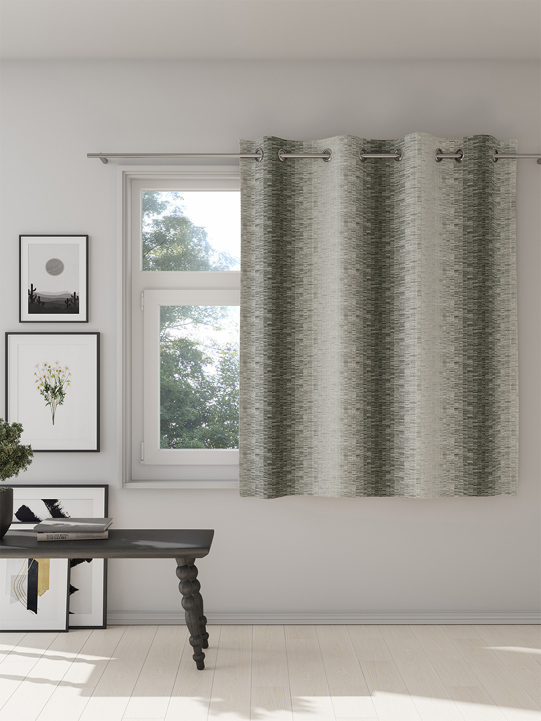 DDecor Grey Room Darkening Window Curtain