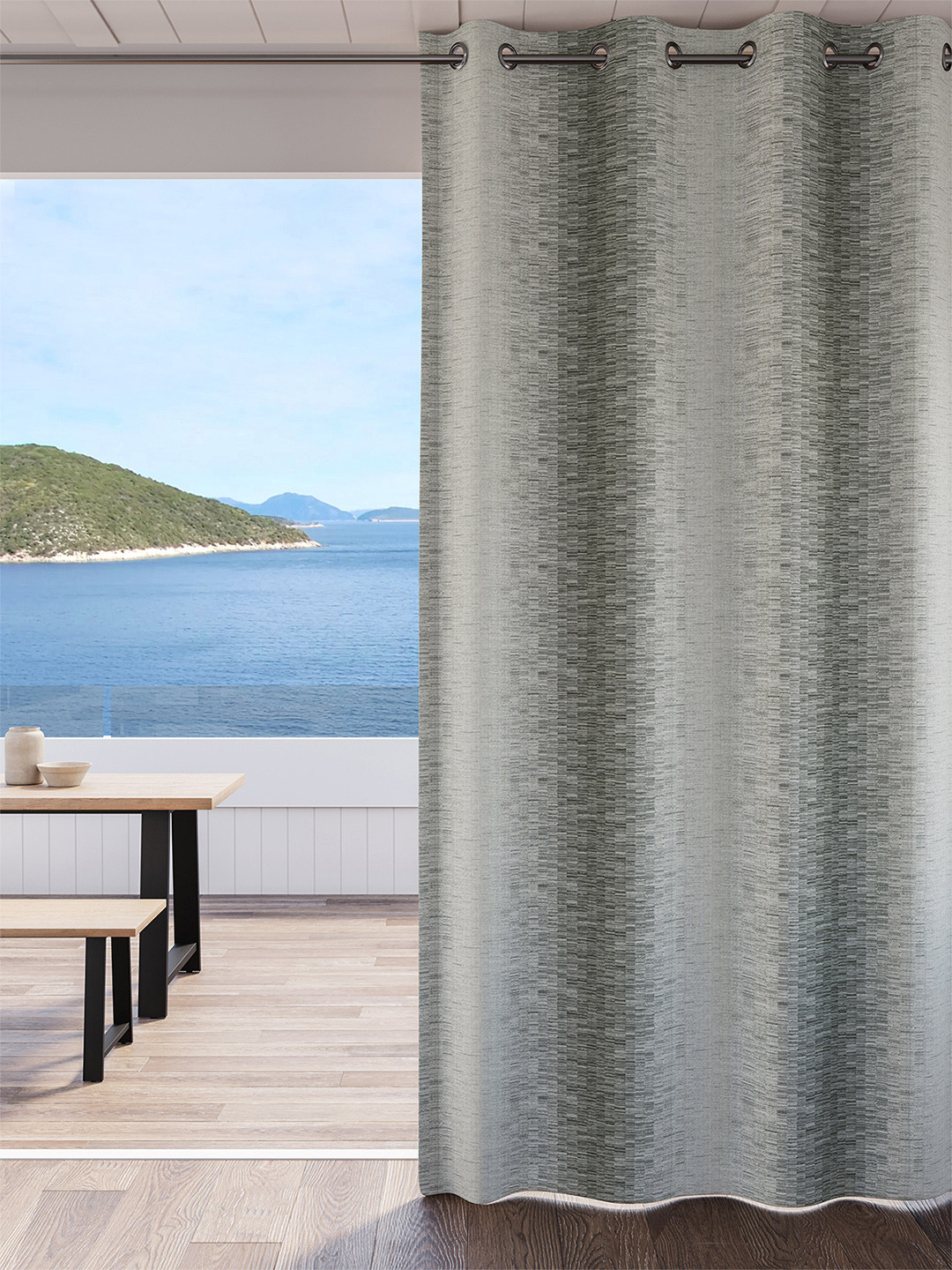 DDecor Grey Room Darkening Door Curtain