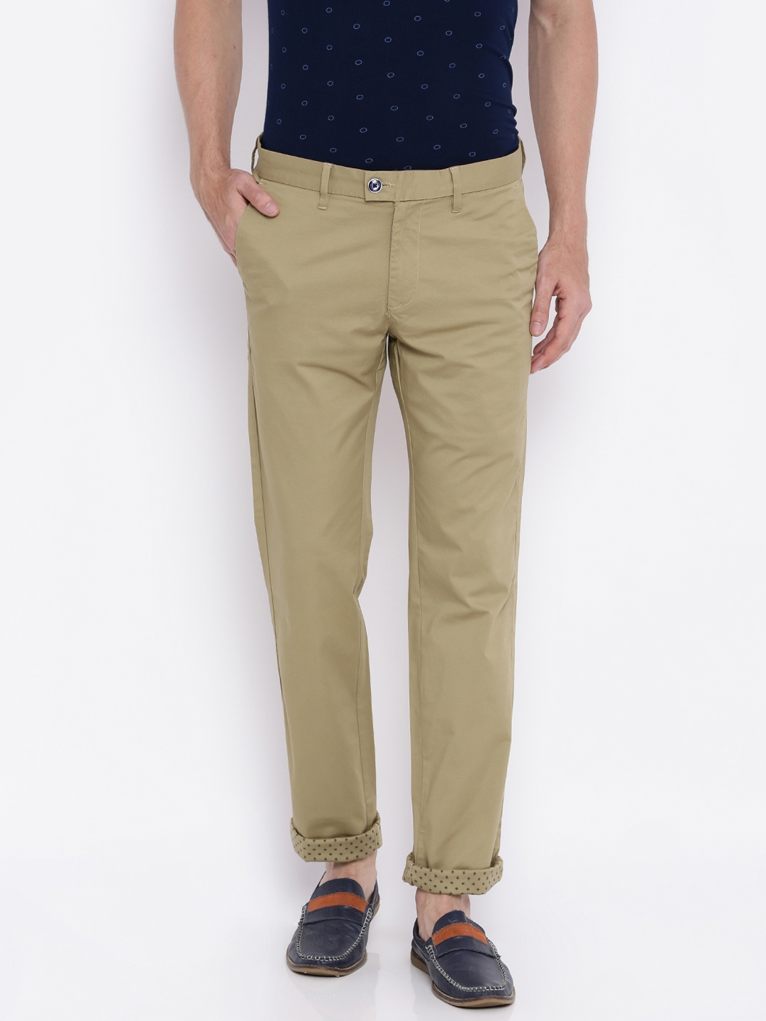 Buy Indian Terrain Men Olive Green Skinny Kruger Fit Printed Regular  Trousers  Trousers for Men 2528041  Myntra