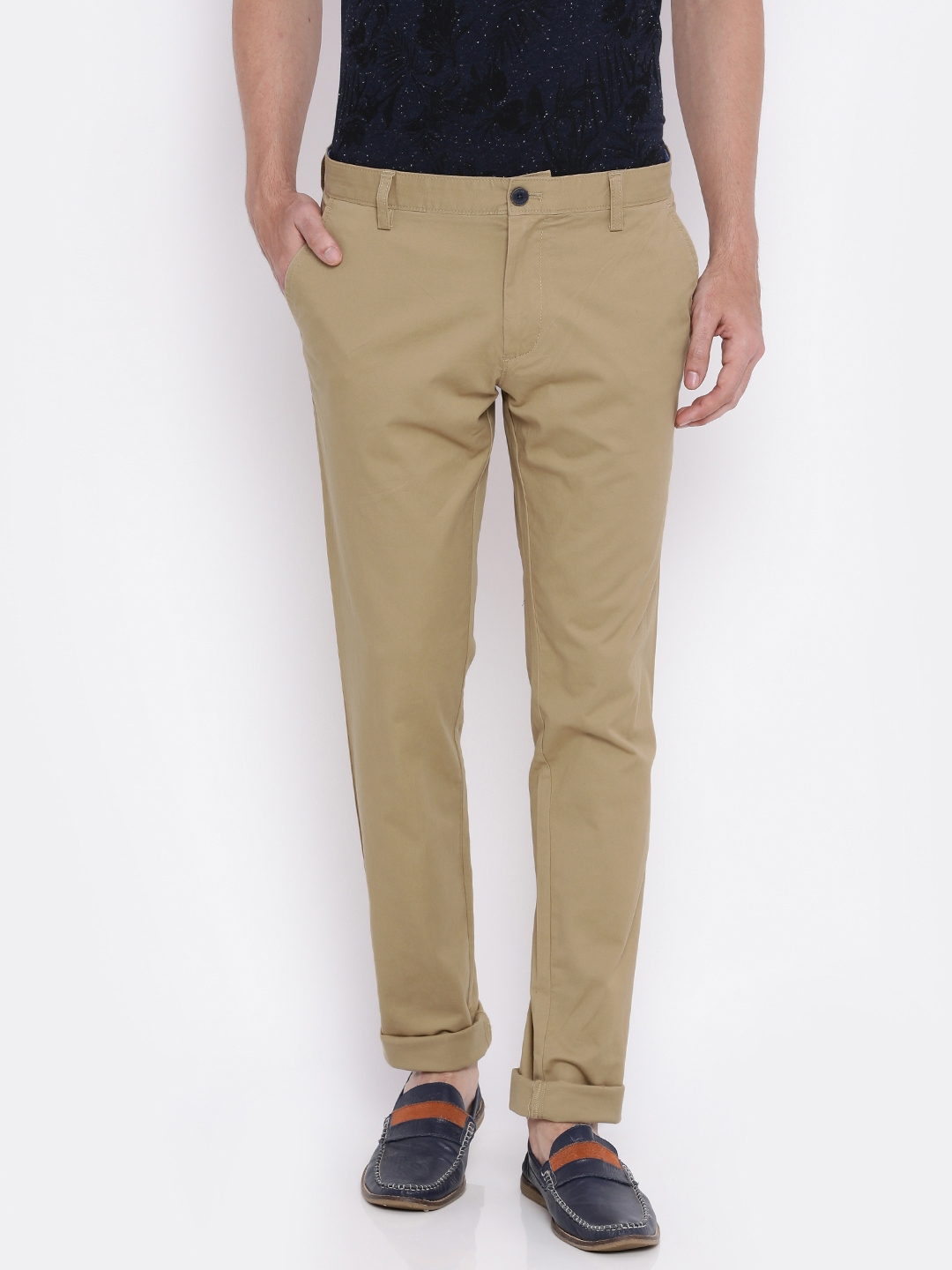 Buy Printed Chinos Printed Cotton Stretch Trouser Online  Indian Terrain