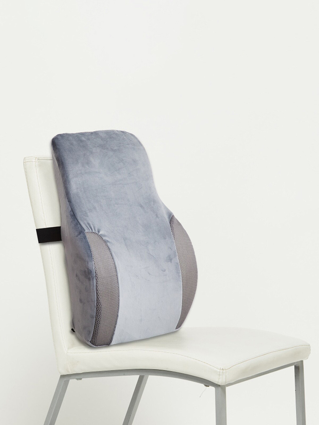 Home Centre Slumber Grey Solid Polyester Stain-Resistant Medium Memory Foam Therapedic Pillow-53 x 47 x 39 cm