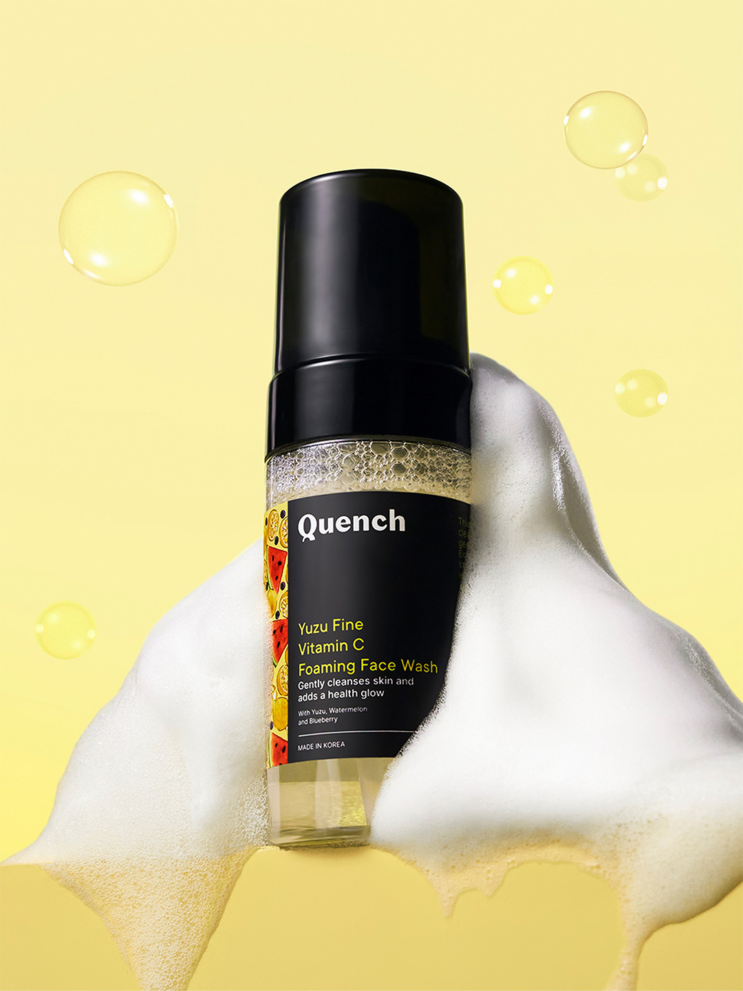 Quench Vitamin C Foaming Face Wash for Glowing Skin to Prevent Acne & Blackheads - 100 ml