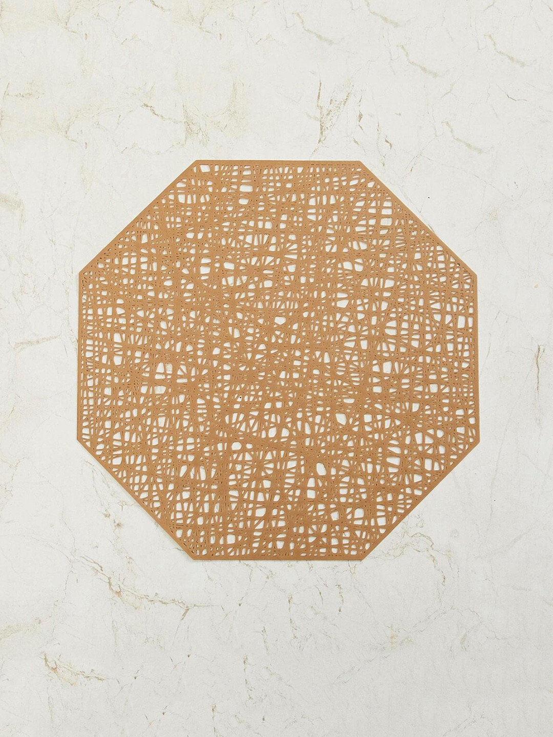 Home Centre Gold-Coloured Solid Table Placemats