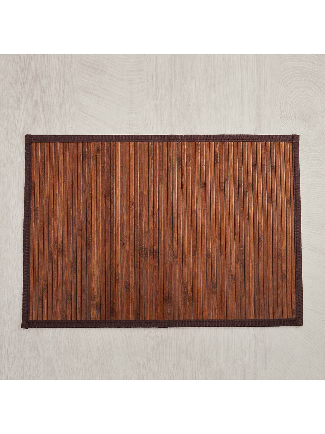 Home Centre Brown Striped Bamboo Table Placemat