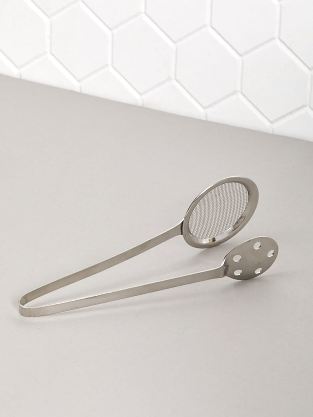 Home Centre Silver-Toned Ferrit-Sivia Stainless Steel Serving Tong