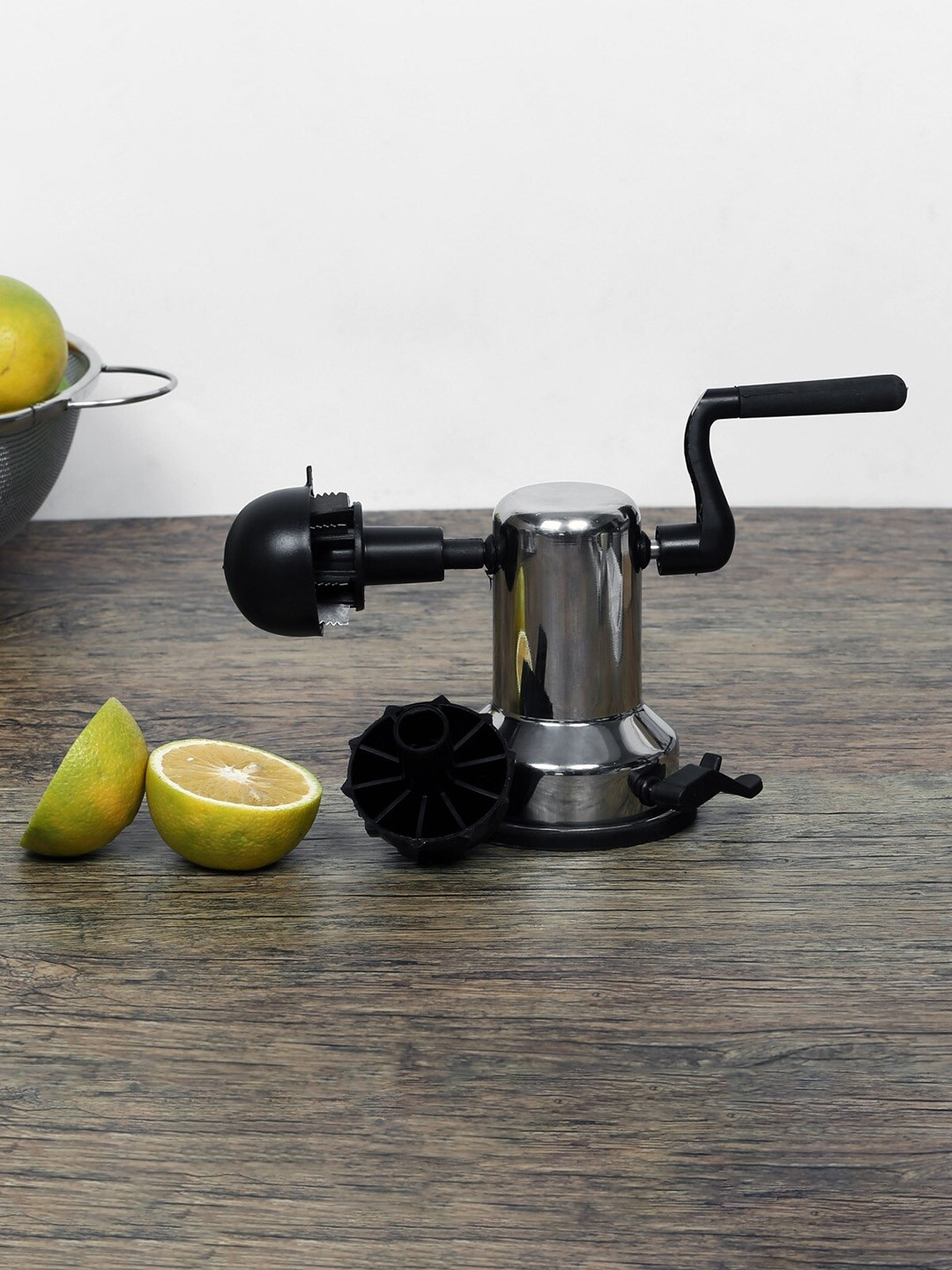 Home Centre Silver-Toned & Black  Solid Stainless Steel Coconut Grater