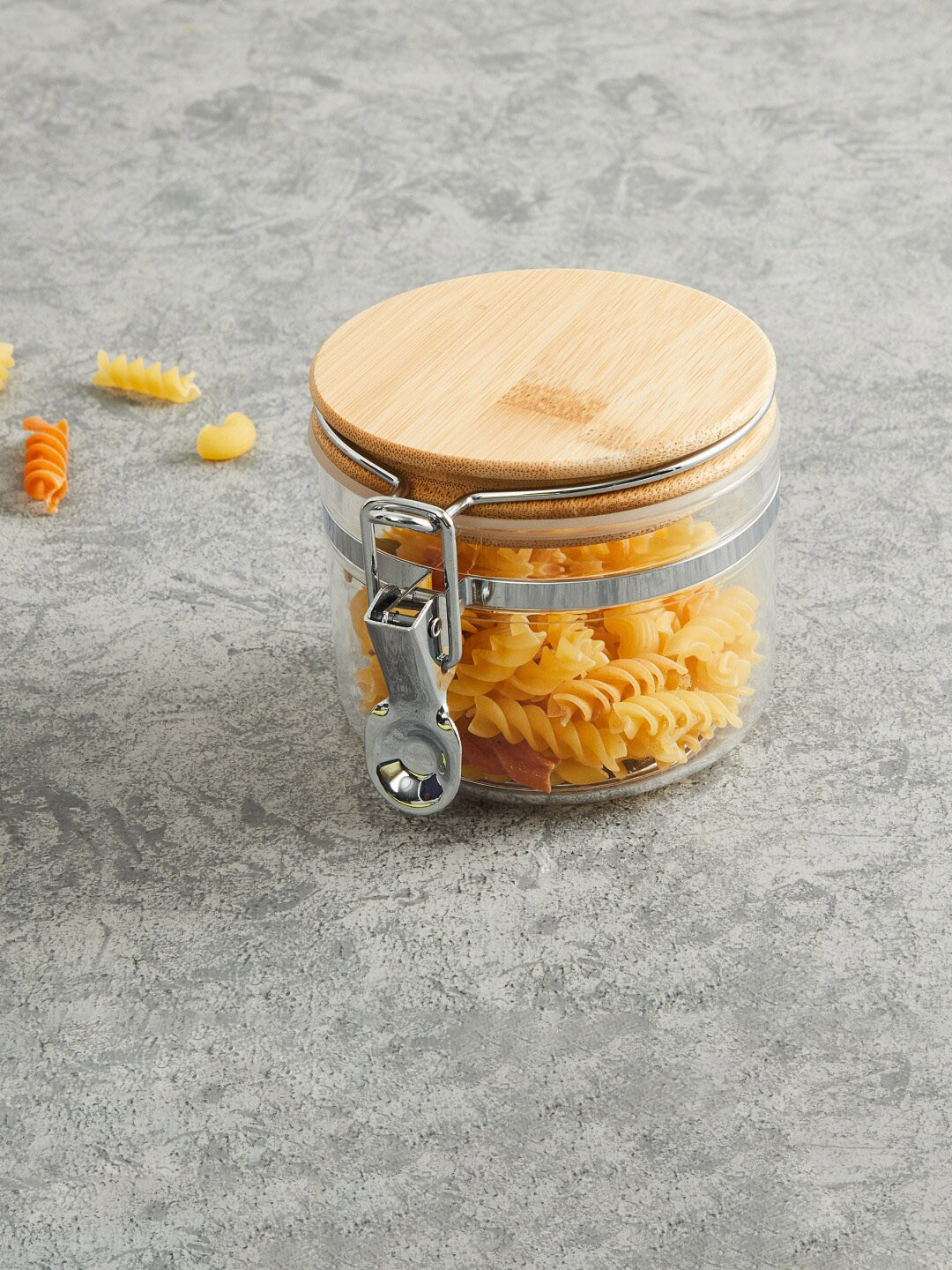 Home Centre Palestine Transparent Plastic Air Tight Clip-On Canister-450ml