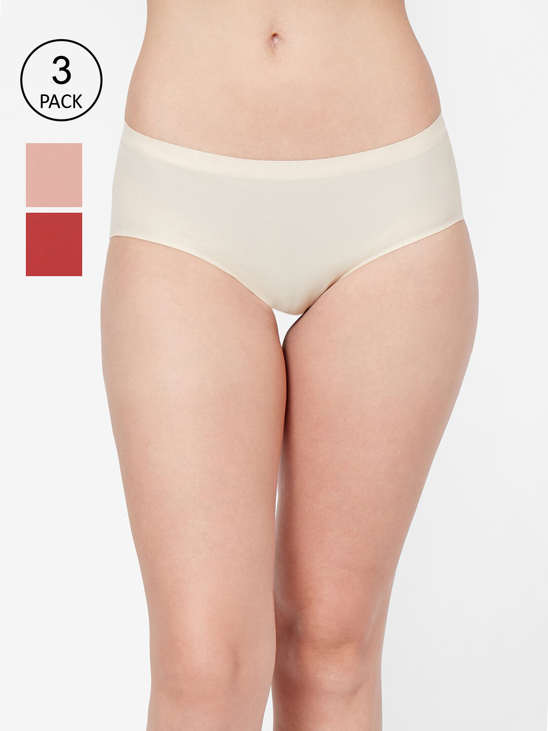 FashionRack Women Pack of 3 Assorted Hipster Briefs 910_RSPi