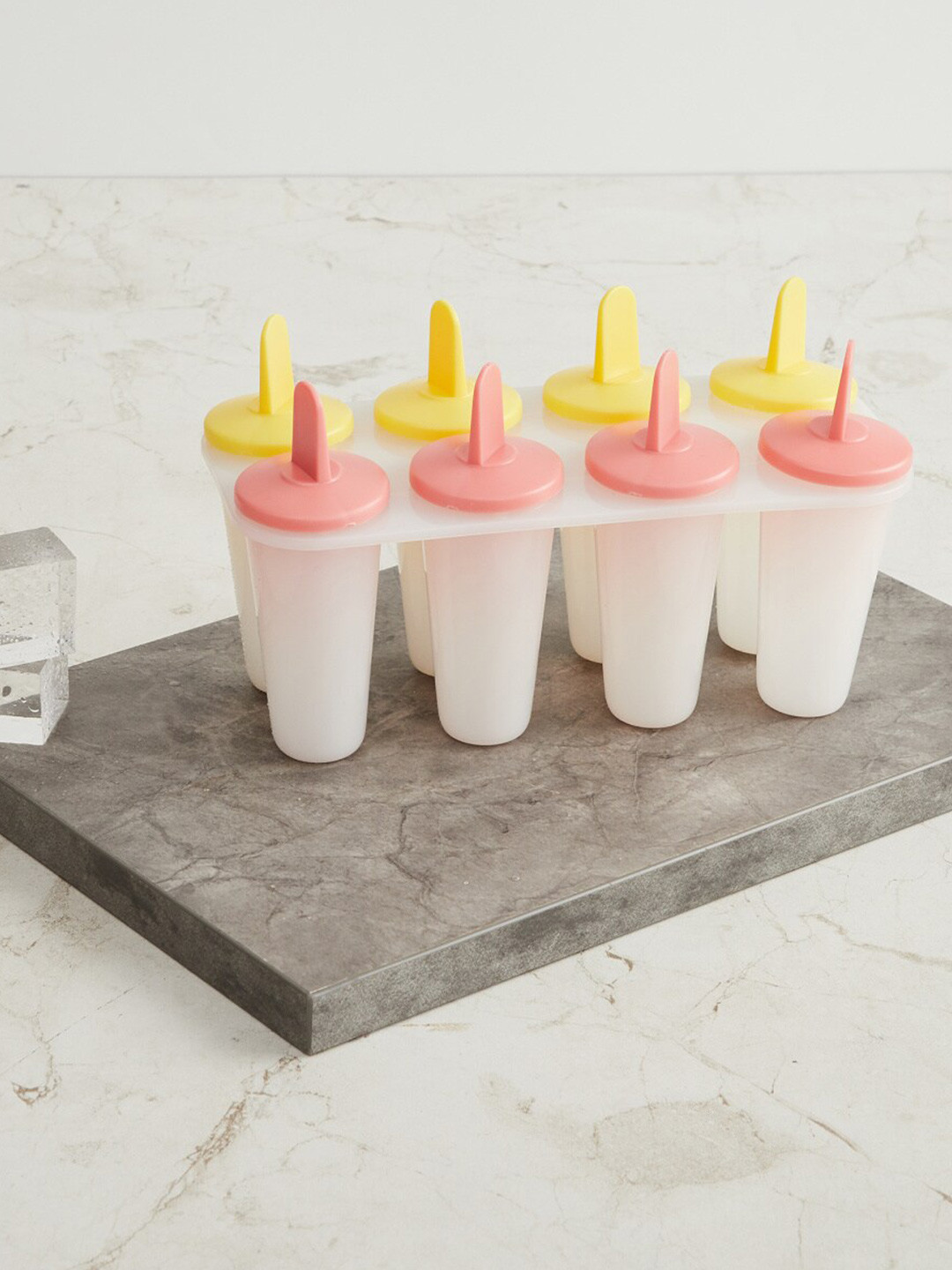 Home Centre Fancy Yellow Plastic Handmade Cup-100ml