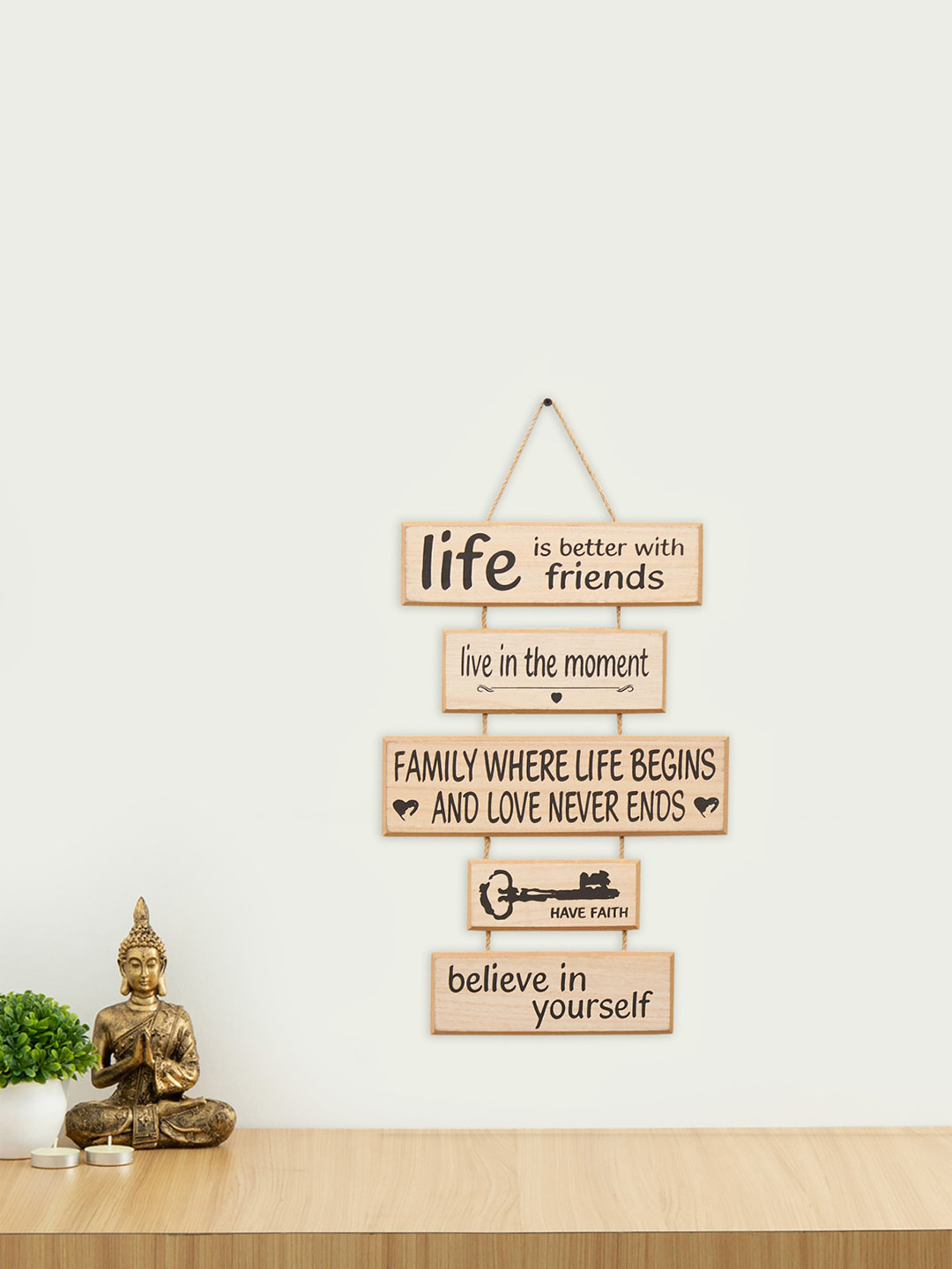 Home Centre Corsica MDF Matte Hanging Hall Wall Hangings-15.7In