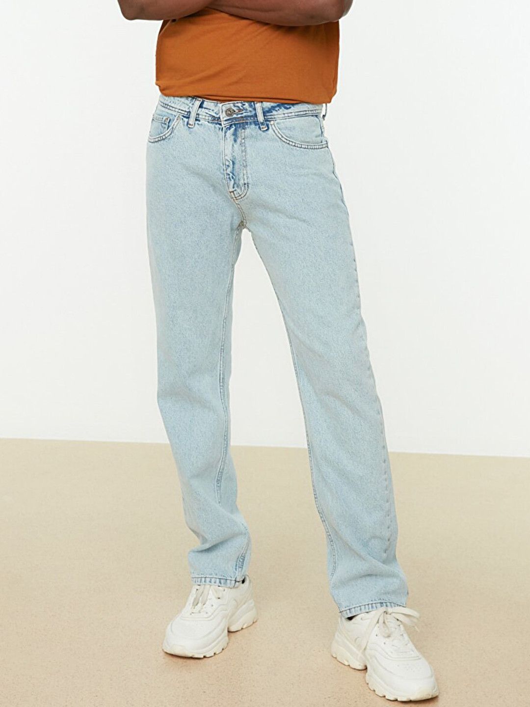 Trendyol Men Blue Pure Cotton Jeans