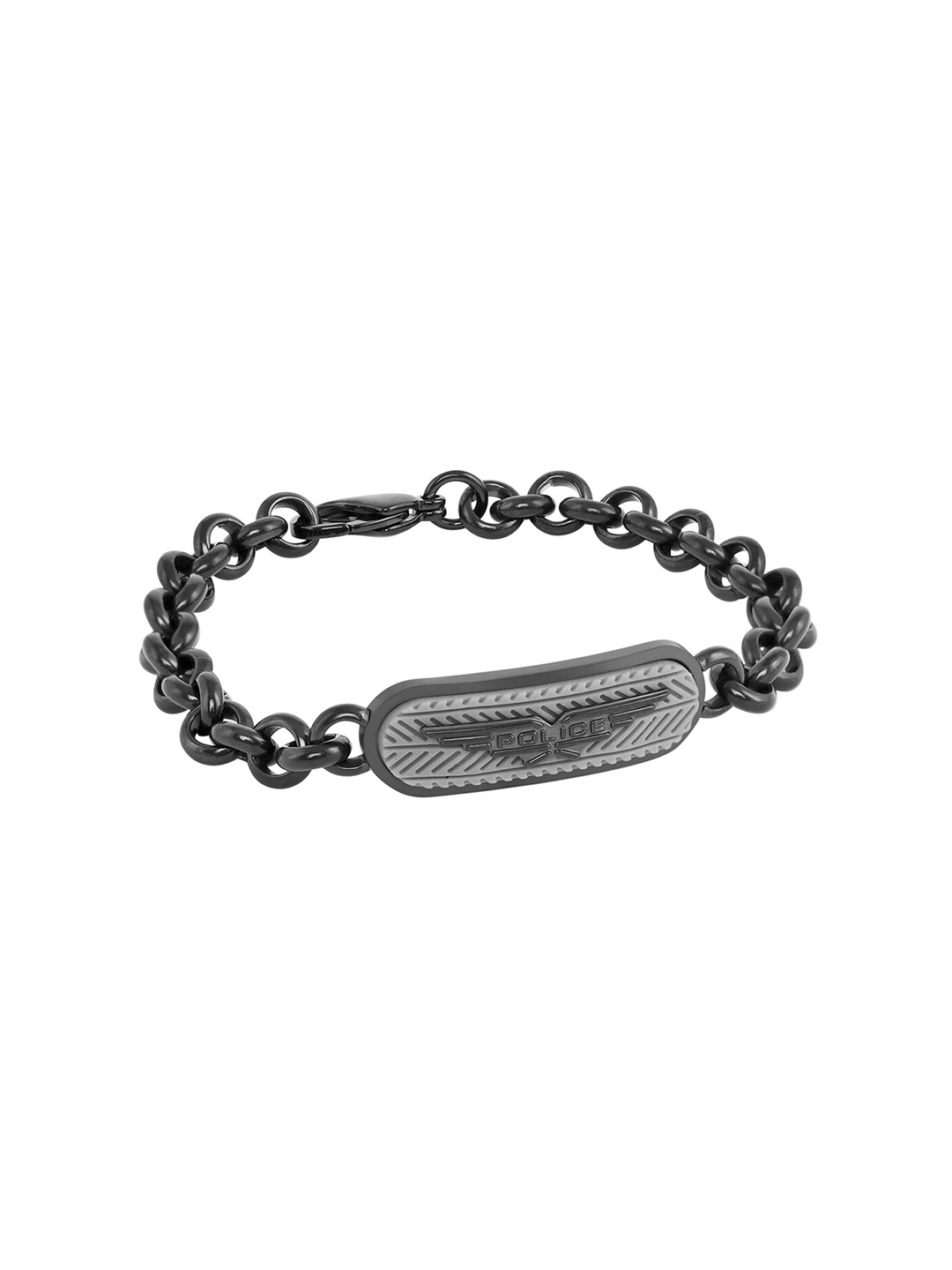 Police Men Grey Link Bracelet