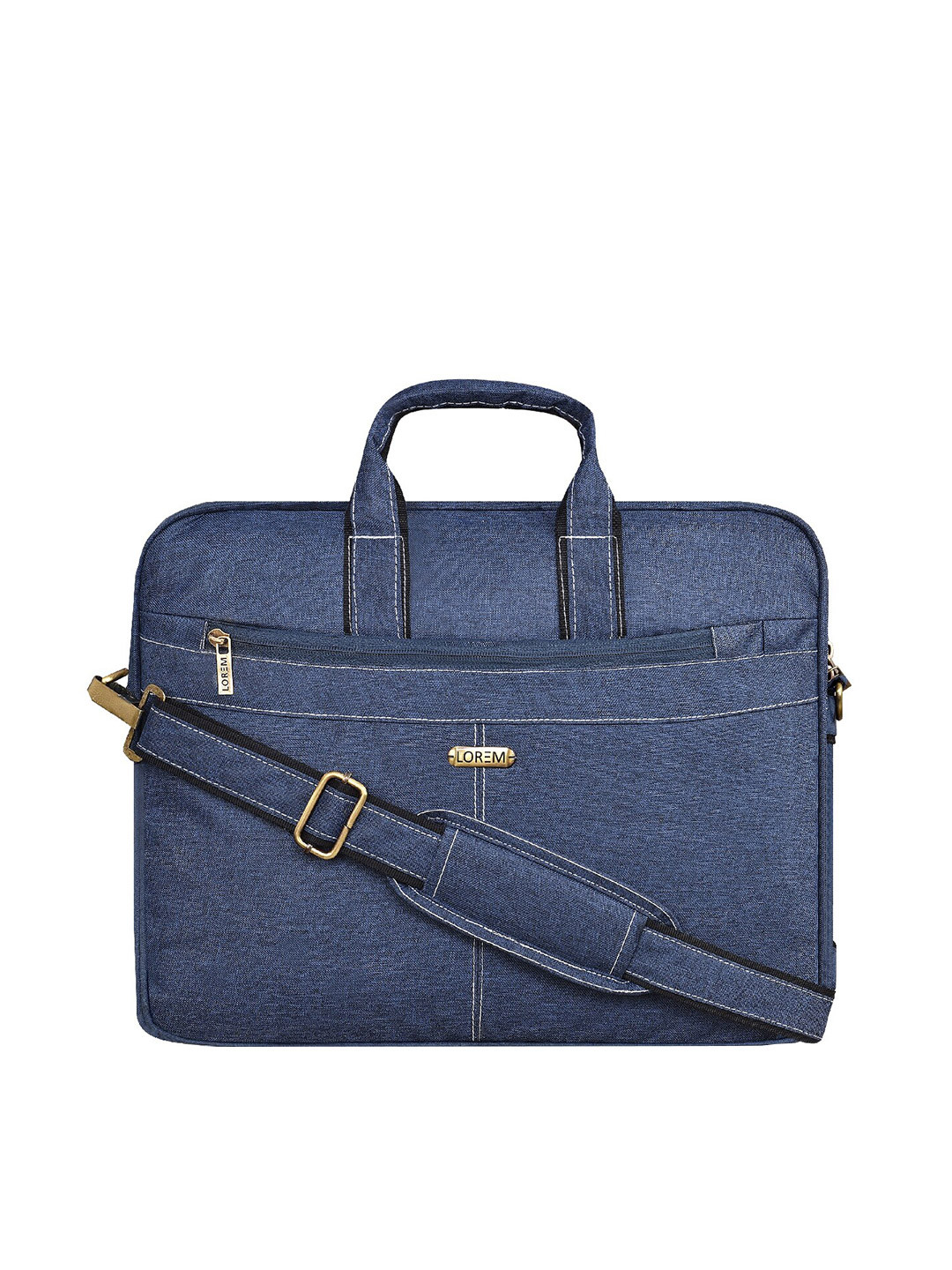 LOREM Blue Textured Messenger Bag