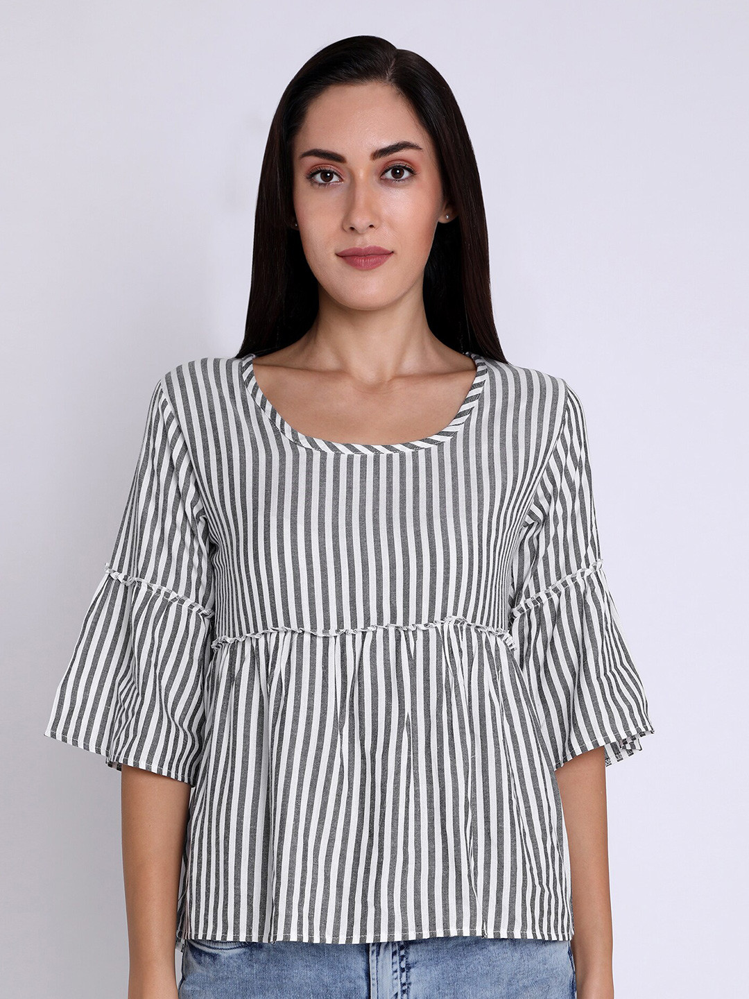 CHIMPAAANZEE Black & White Striped Top