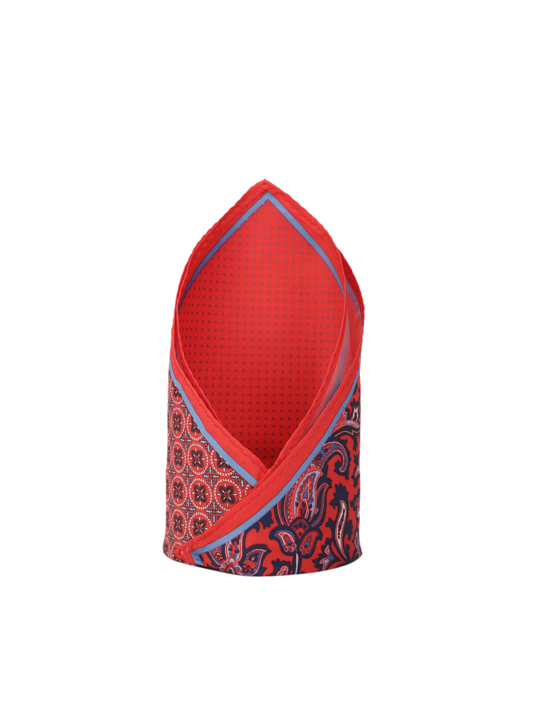 Louis Philippe Men Red Printed Pocket Square