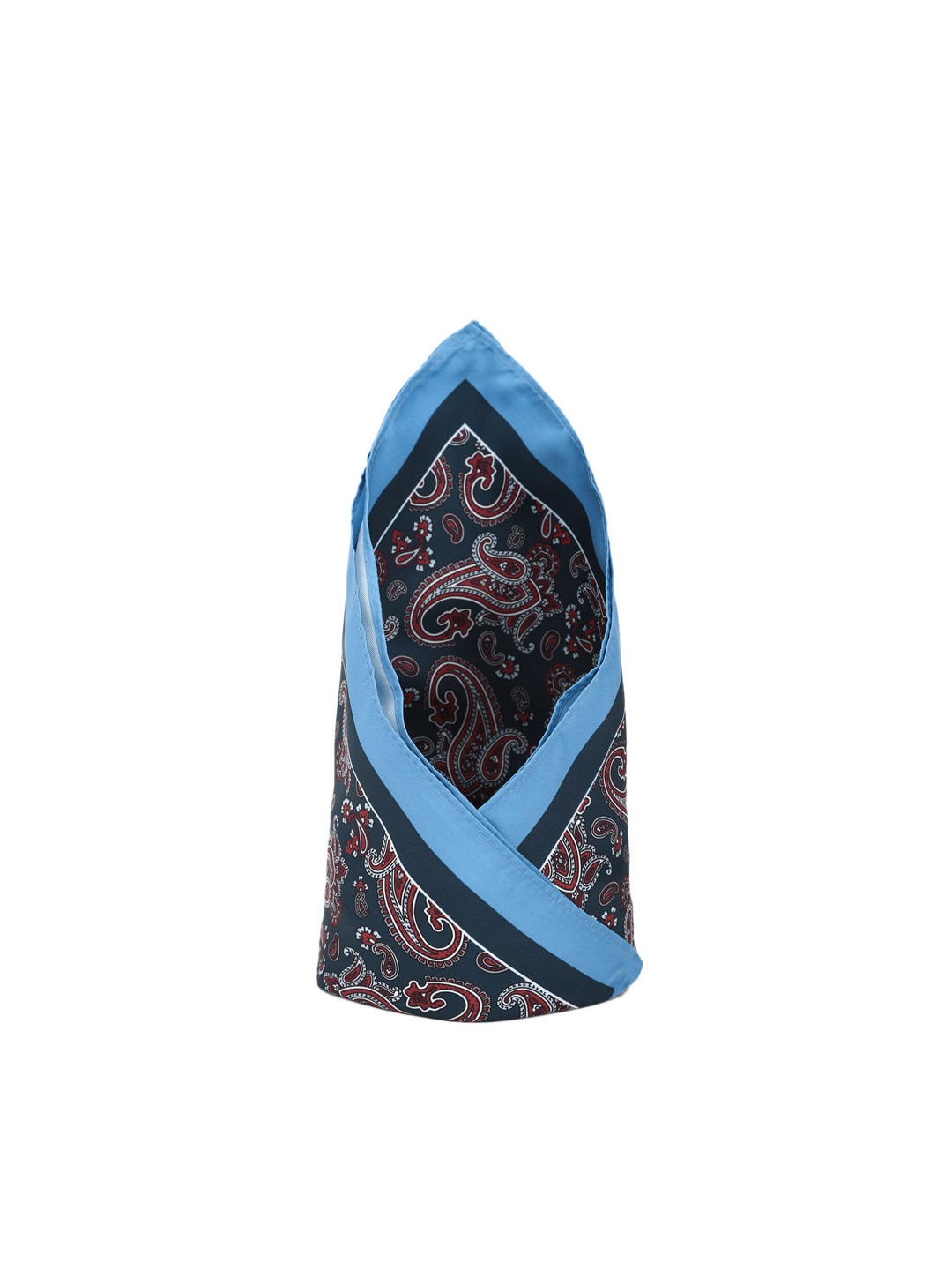Van Heusen Navy Blue Printed Pocket Square