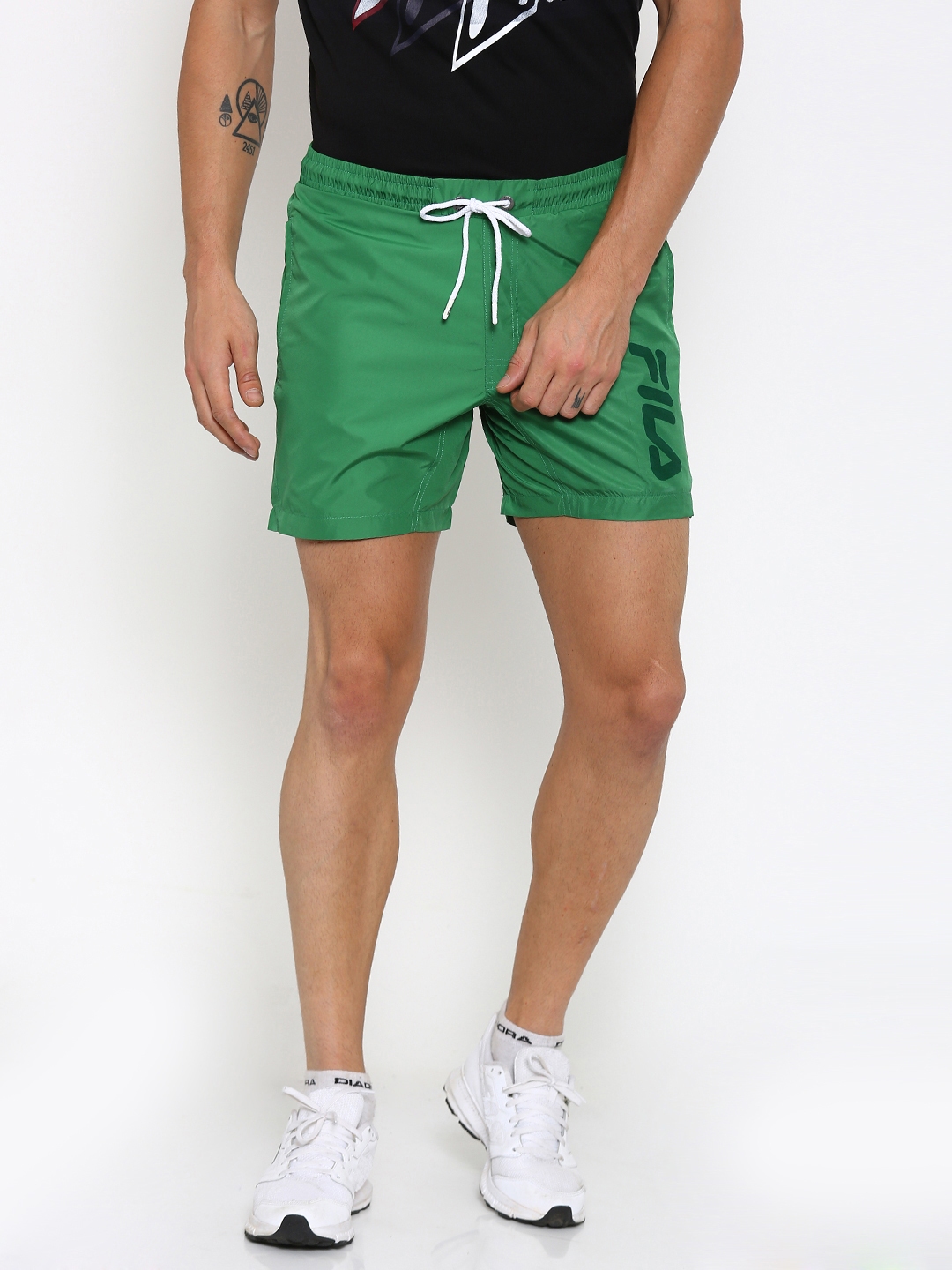Buy FILA Men Green Solid Sports Shorts Shorts for Men 1782334