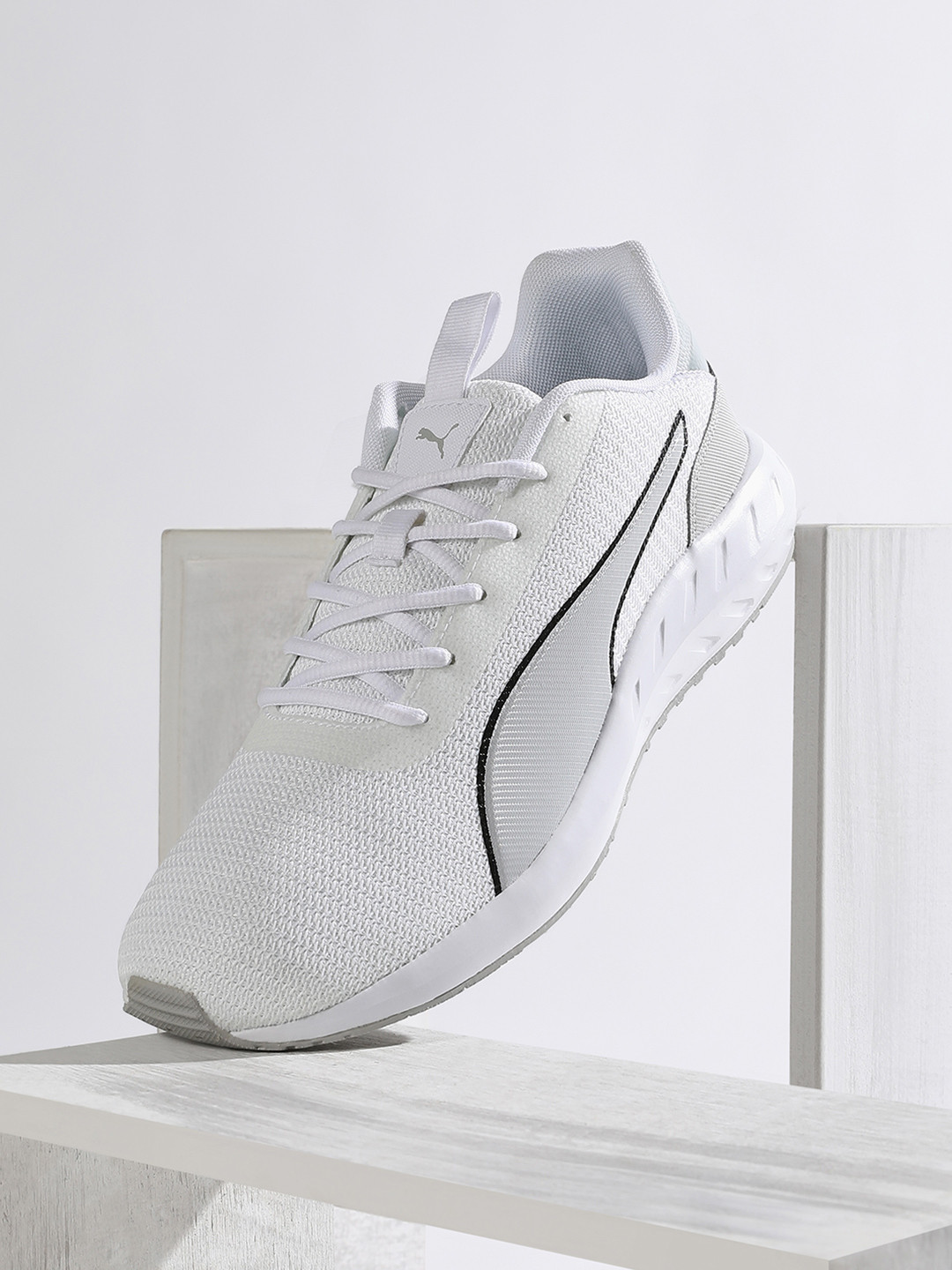 Puma Unisex Grey & White Textile Running Sports Shoes