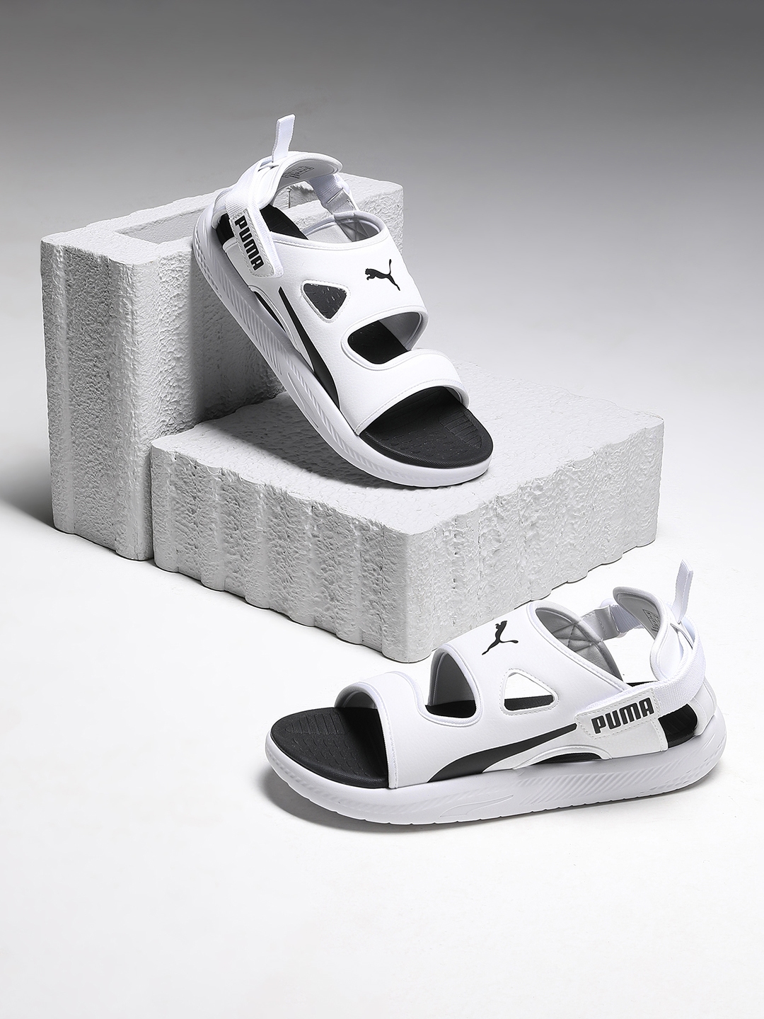Buy Puma Unisex White Black Comfort Sandals Sandals for Unisex 17823990 Myntra