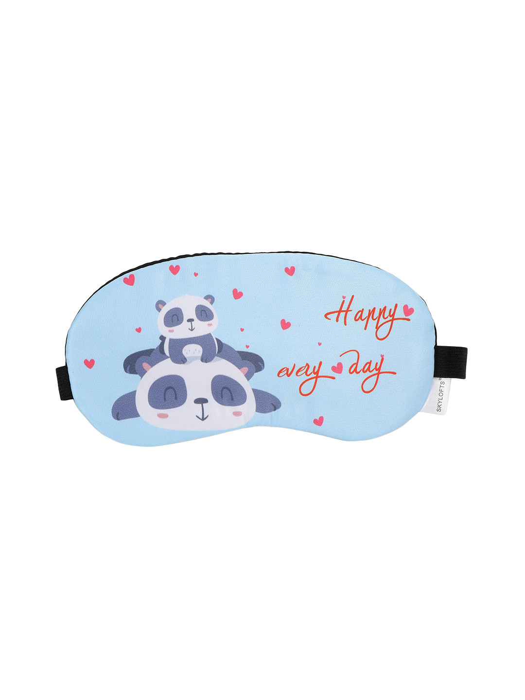 SKYLOFTS Blue Cute Happy Panda Sleeping Mask For Travel