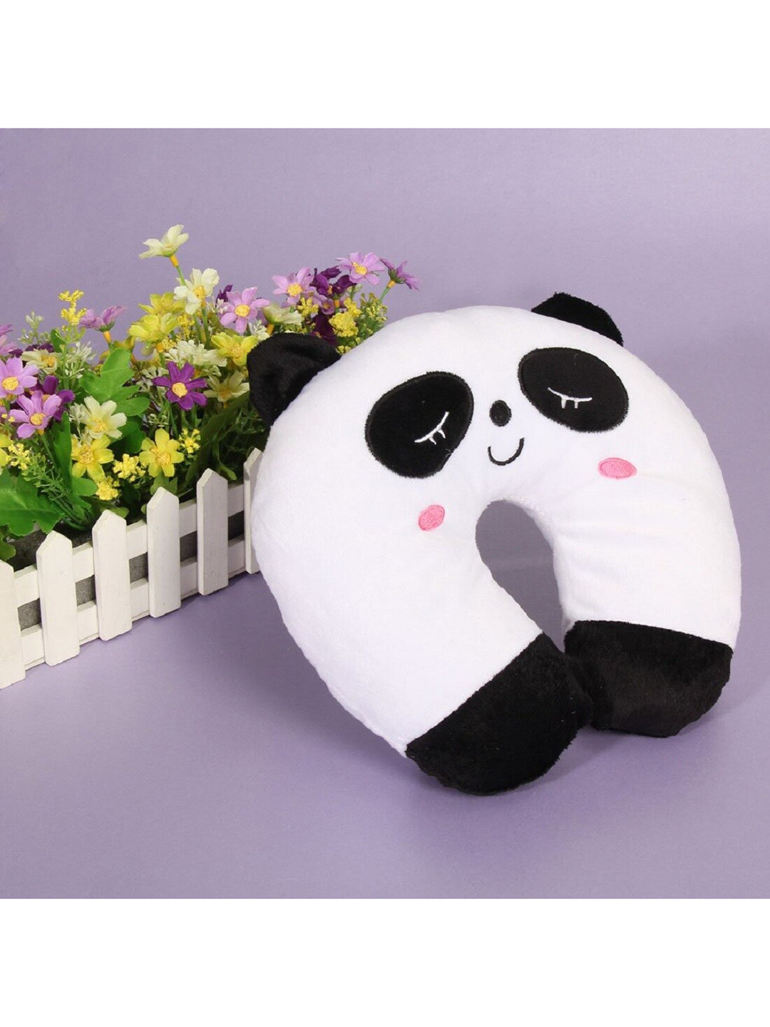 SKYLOFTS  Kids White & Black Panda Neck Pillow & Eye Mask