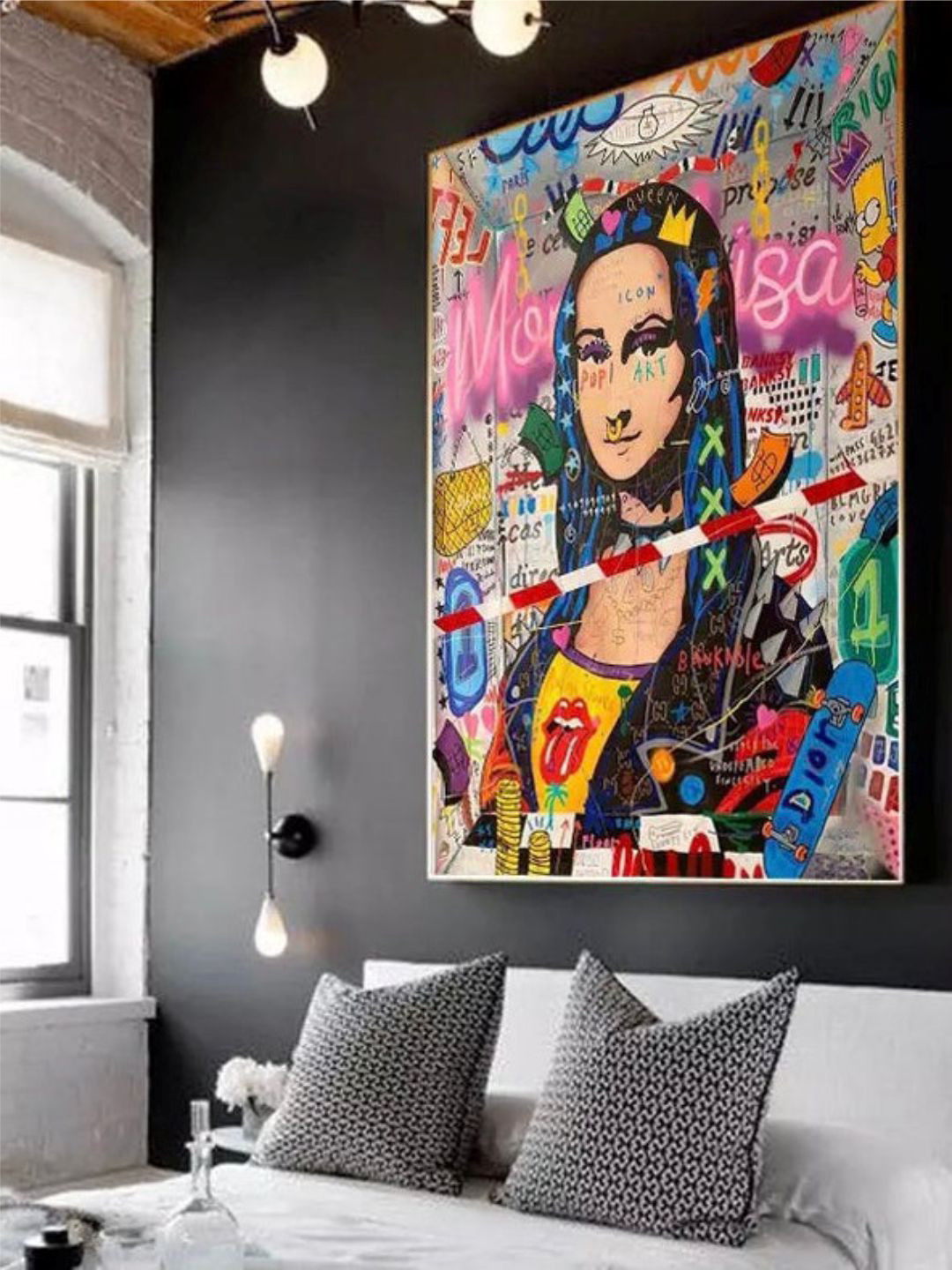 The Art House Multi Coloured Abstract Painting Framed Wall Art