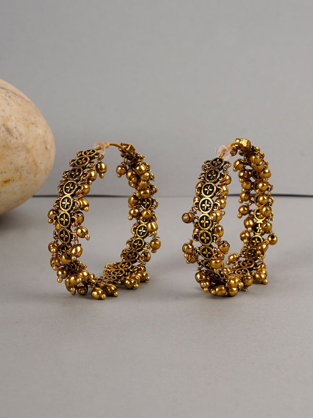 Trendy Hoops Gold Plated Earrings